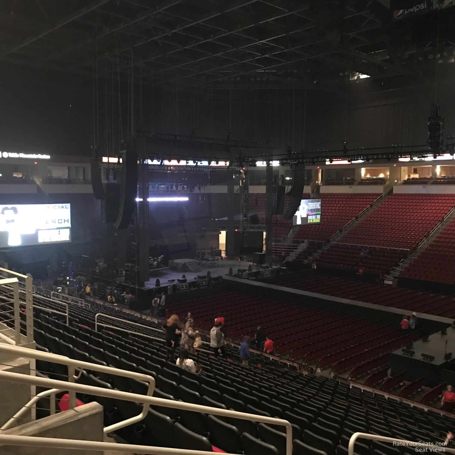 section 124, row x seat view  - save mart center