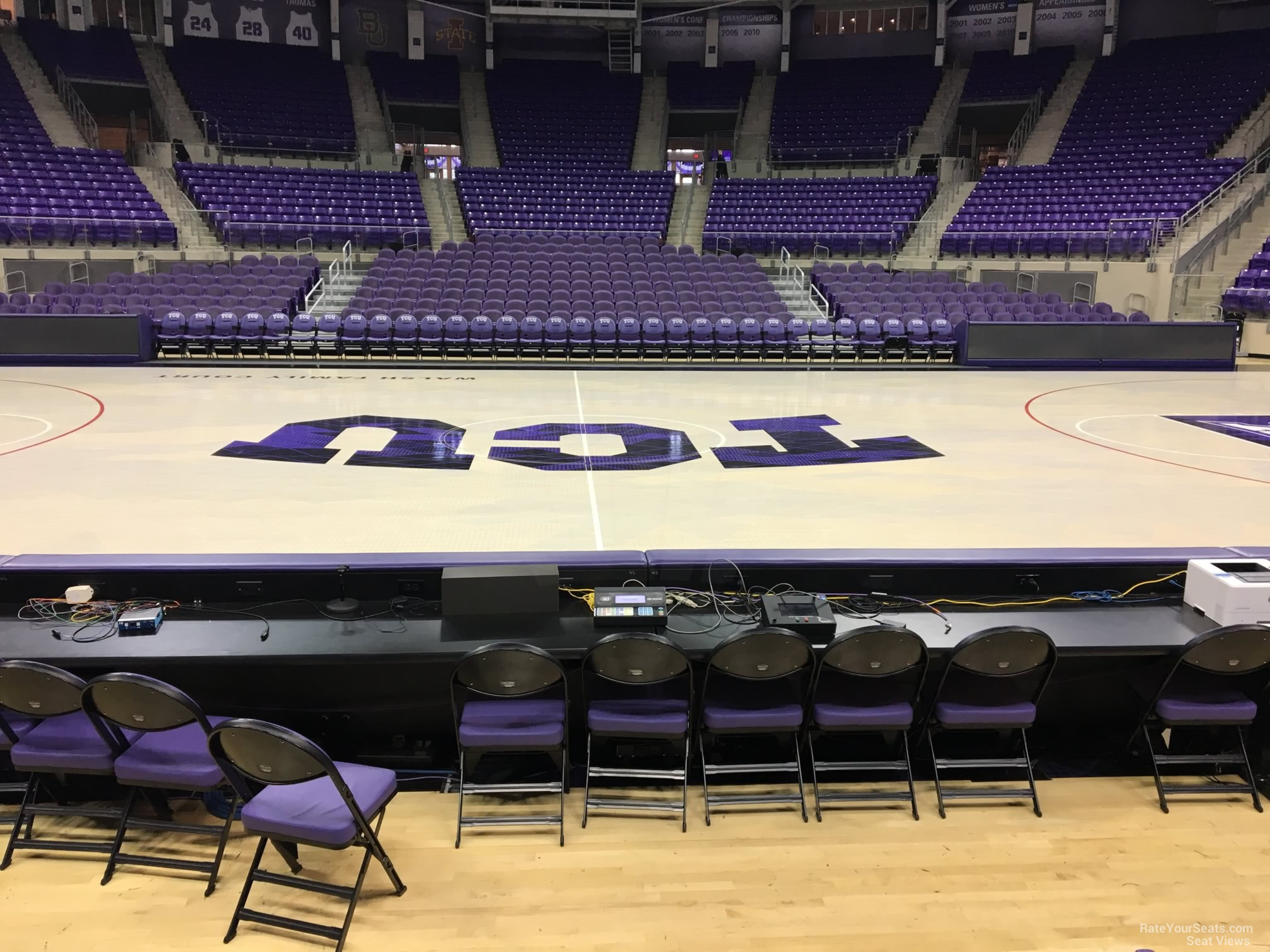 courtside 11, row d seat view  - schollmaier arena