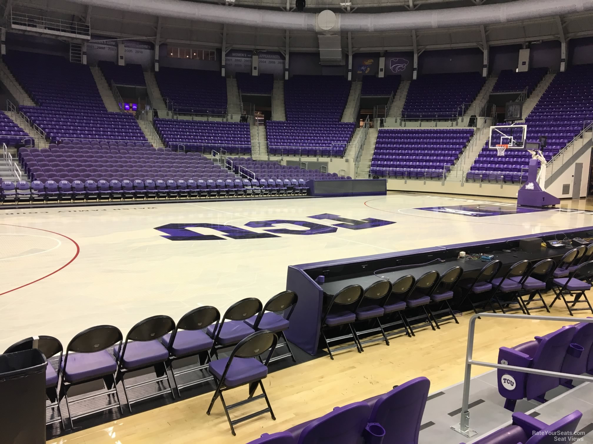 courtside 12, row d seat view  - schollmaier arena