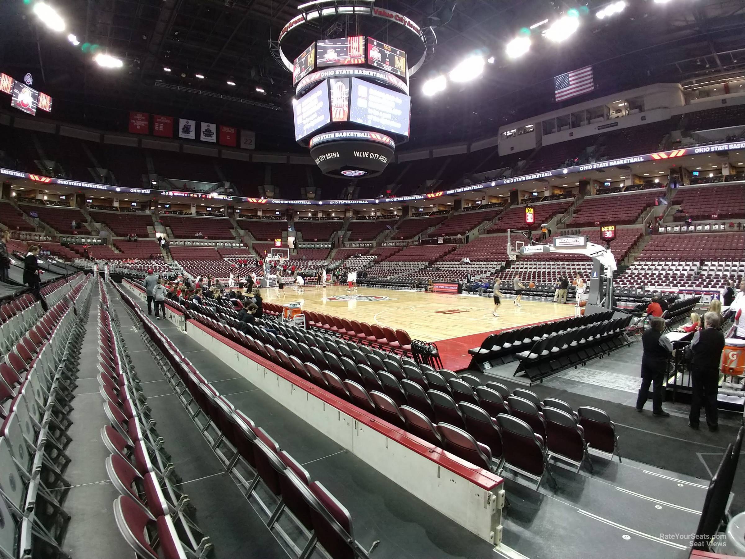 section 101, row d seat view  for basketball - schottenstein center