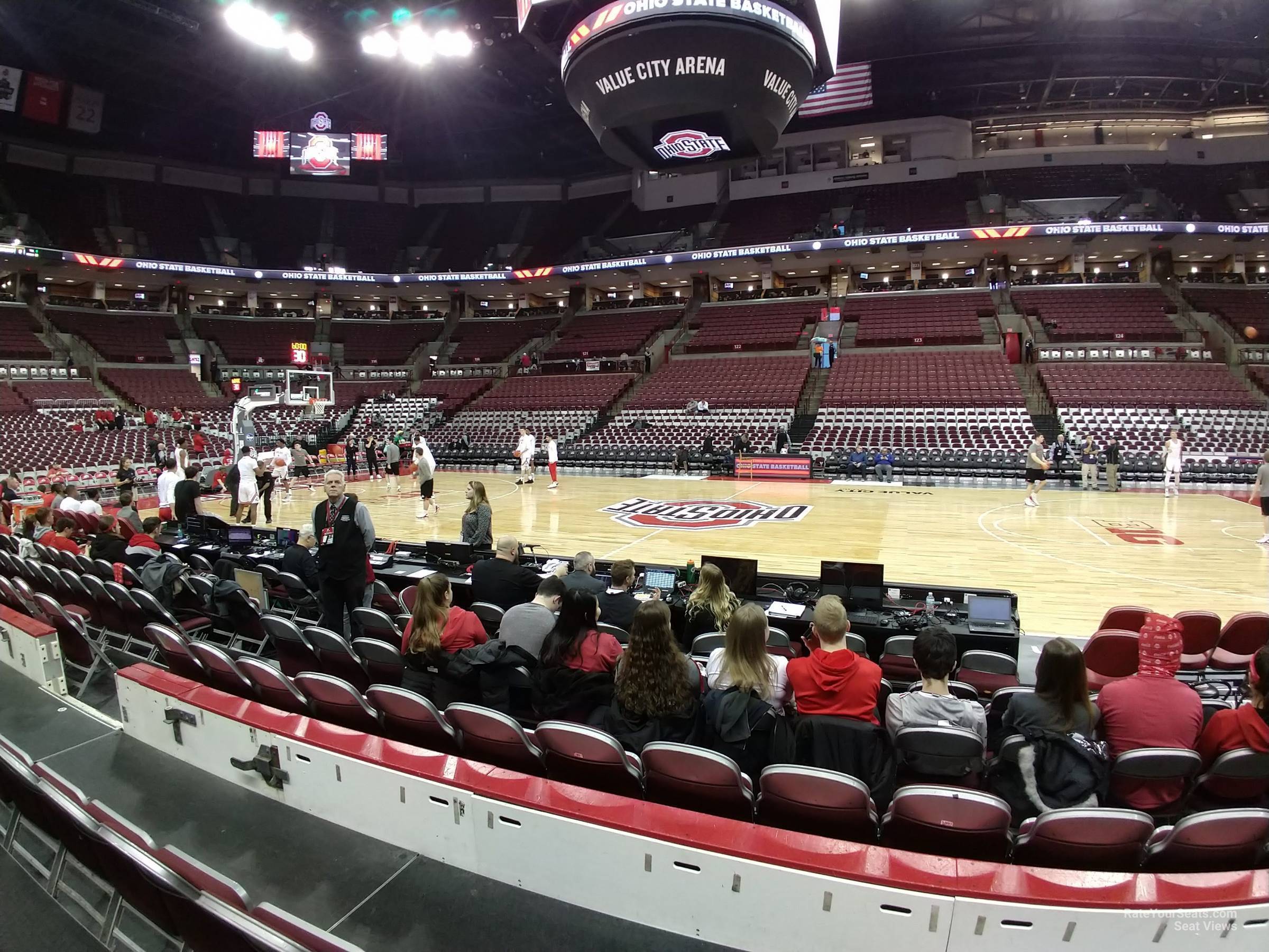 section 105, row d seat view  for basketball - schottenstein center