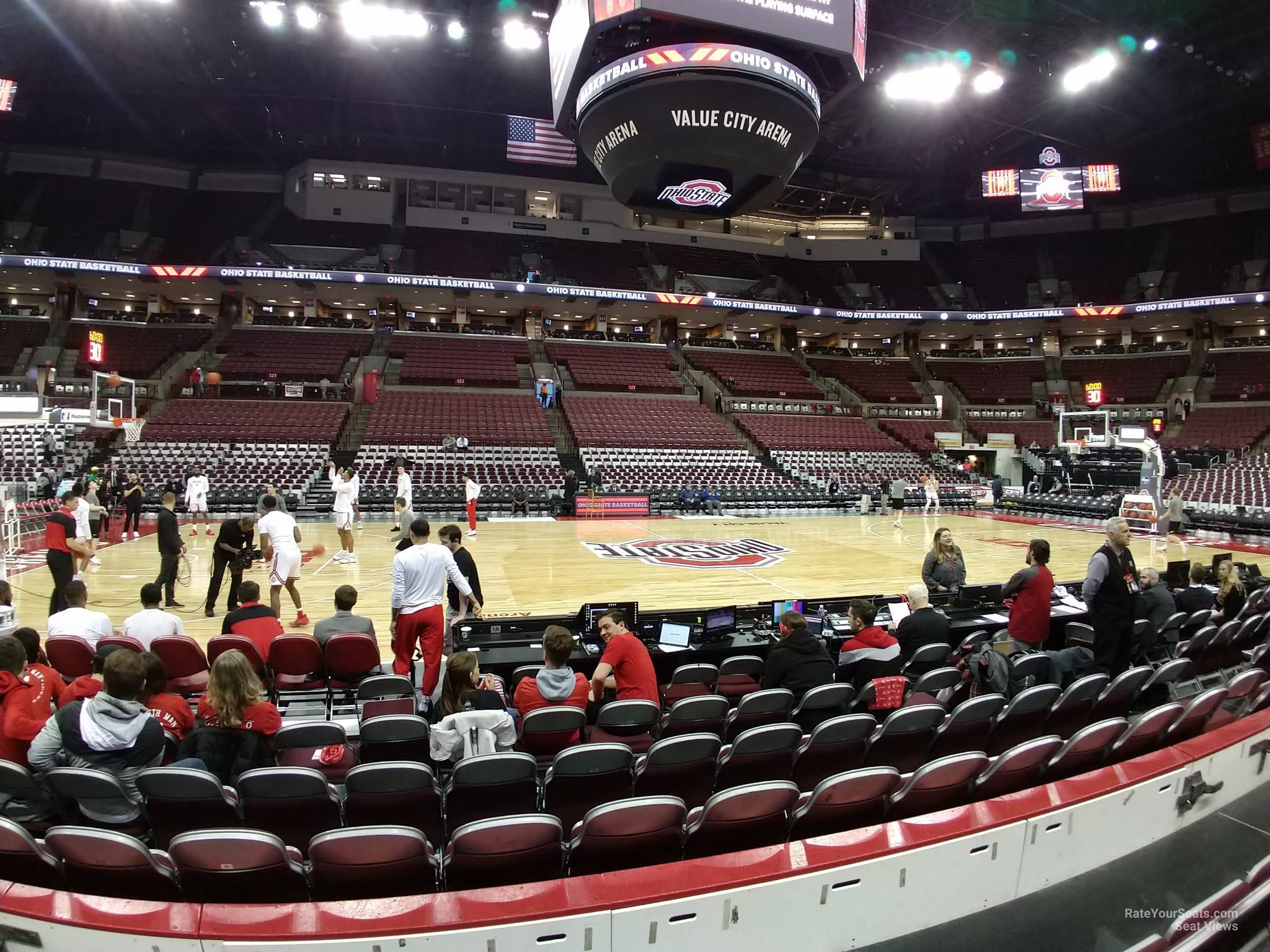 section 106, row d seat view  for basketball - schottenstein center