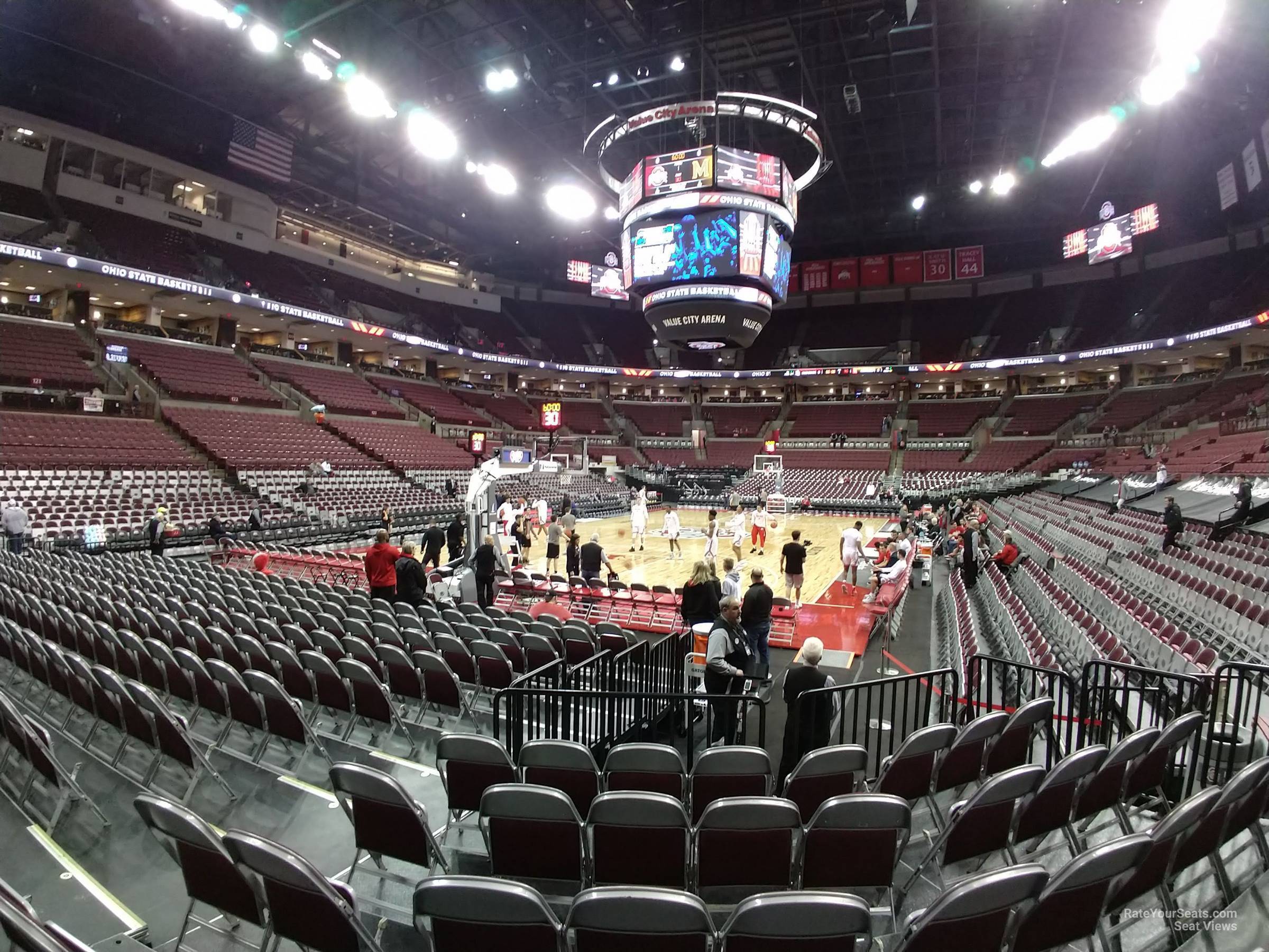 section 111, row d seat view  for basketball - schottenstein center