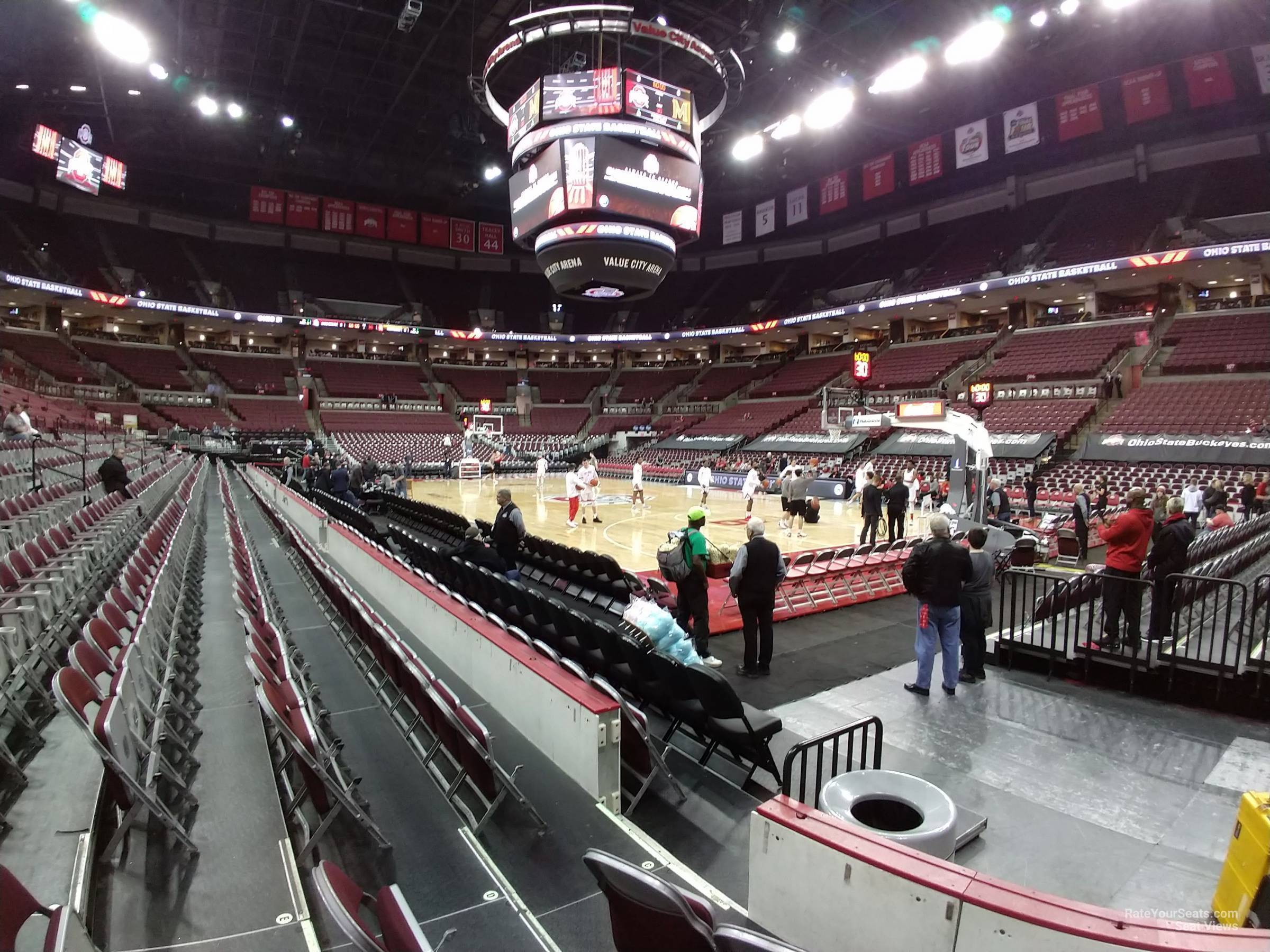 section 118, row d seat view  for basketball - schottenstein center