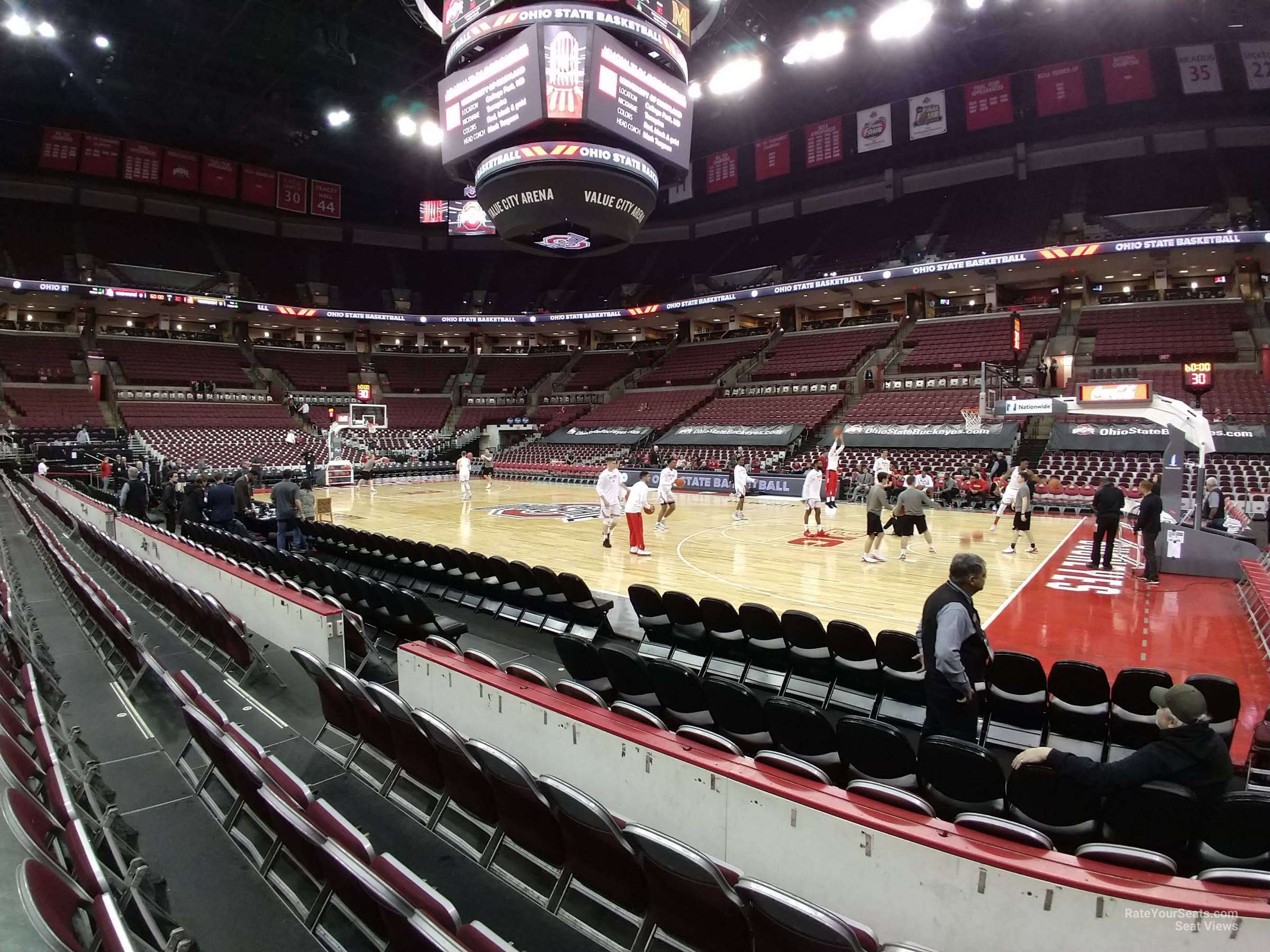 section 121, row d seat view  for basketball - schottenstein center