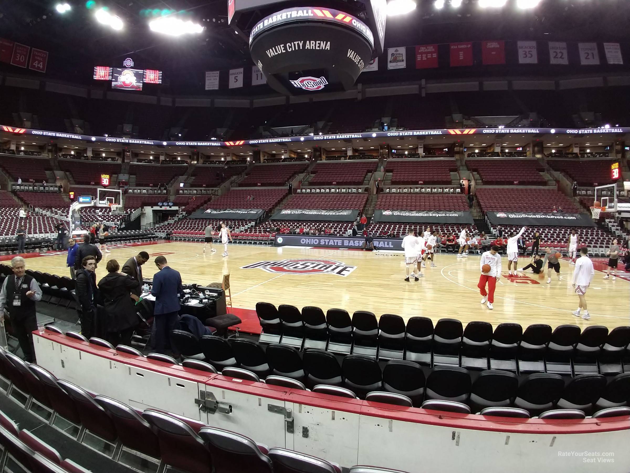 section 122, row d seat view  for basketball - schottenstein center
