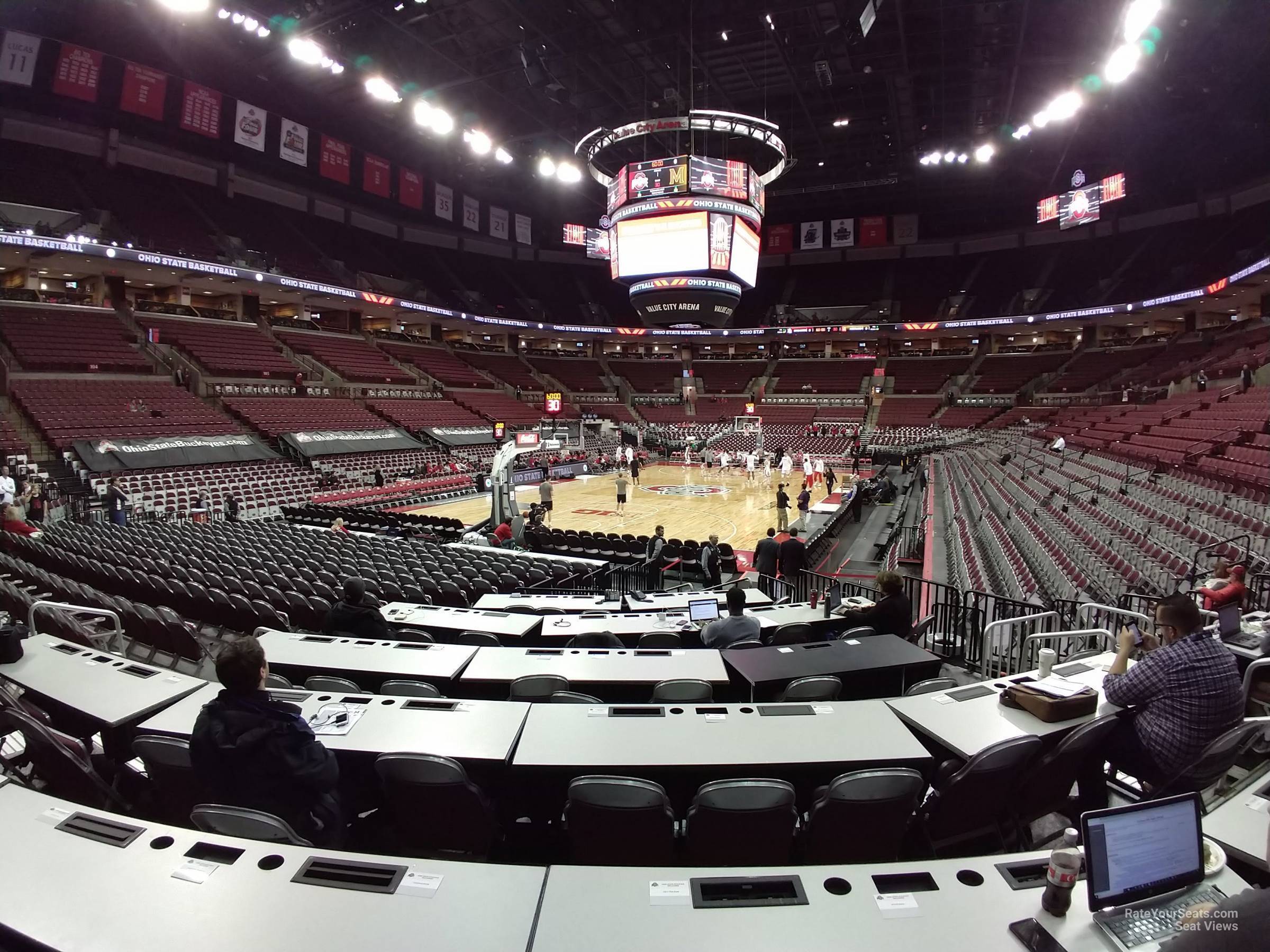 section 128, row m seat view  for basketball - schottenstein center