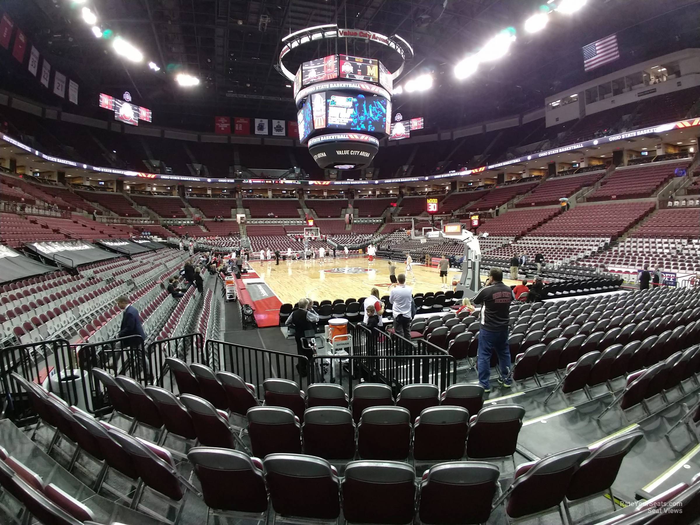 section 134, row d seat view  for basketball - schottenstein center
