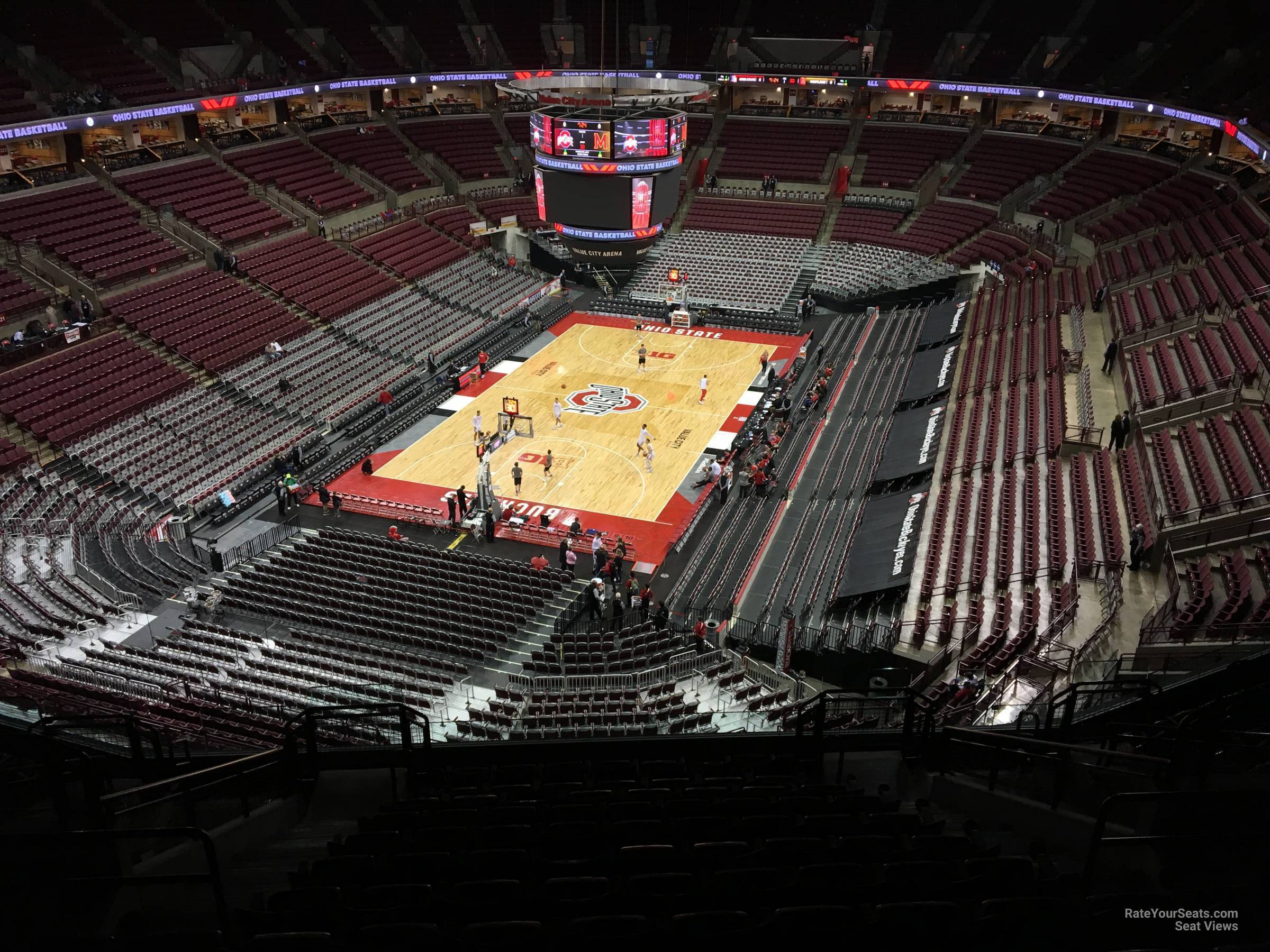 section 312, row m seat view  for basketball - schottenstein center