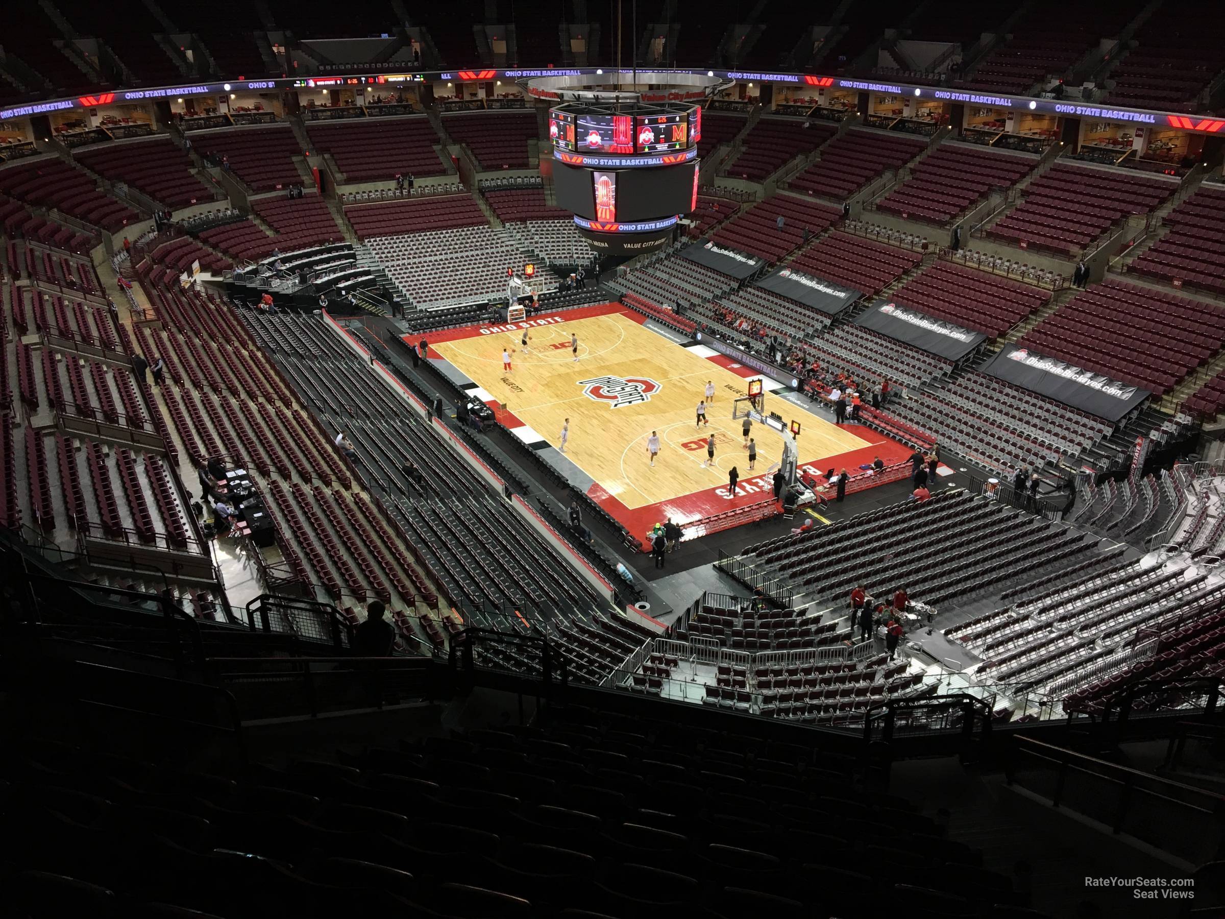section 317, row m seat view  for basketball - schottenstein center