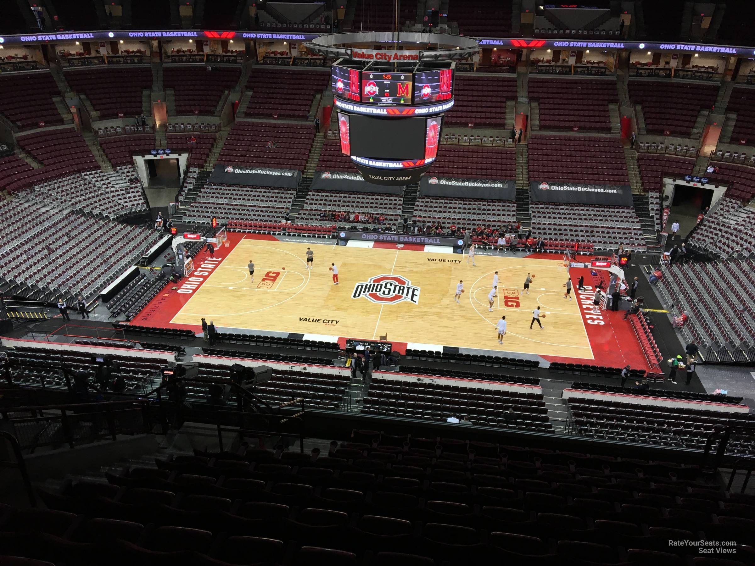 section 322, row m seat view  for basketball - schottenstein center