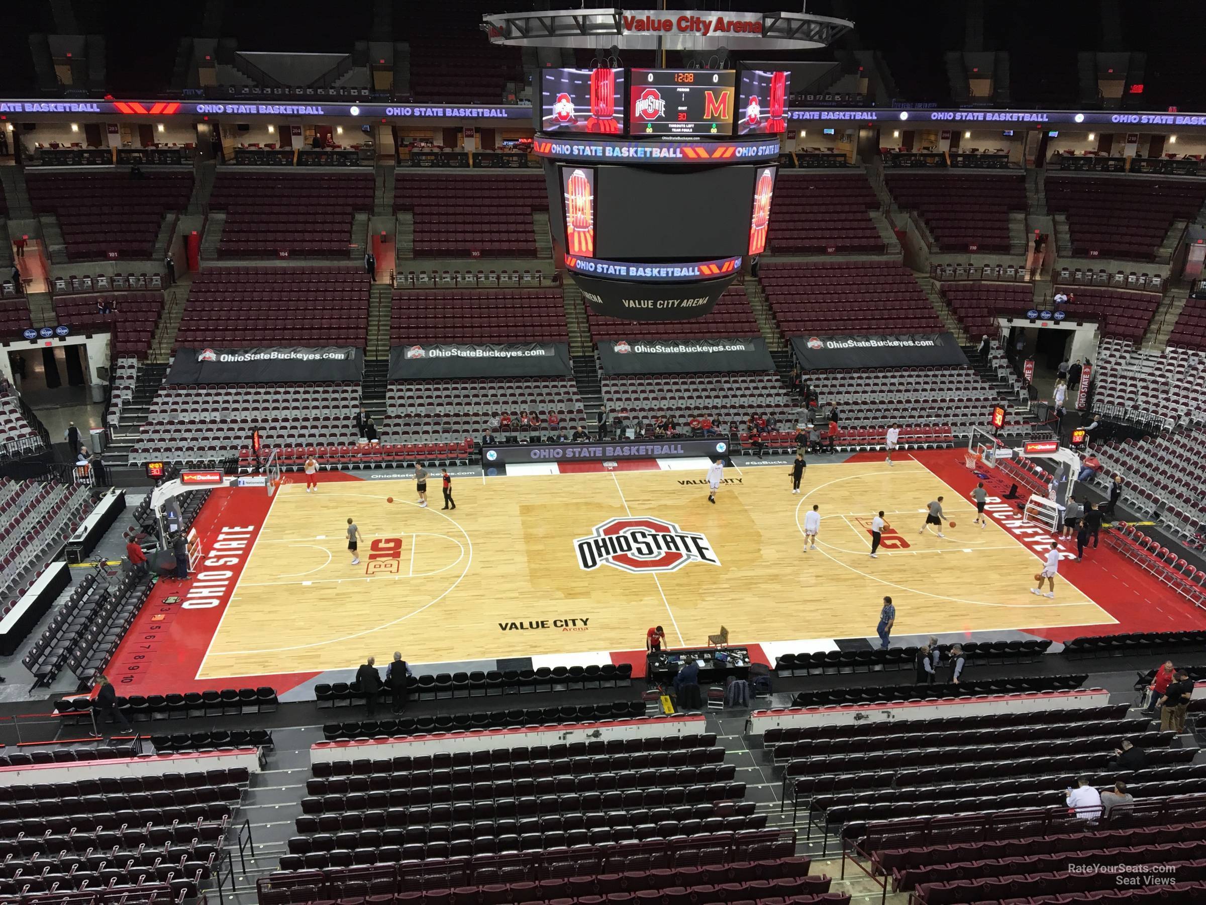 section 323, row a seat view  for basketball - schottenstein center