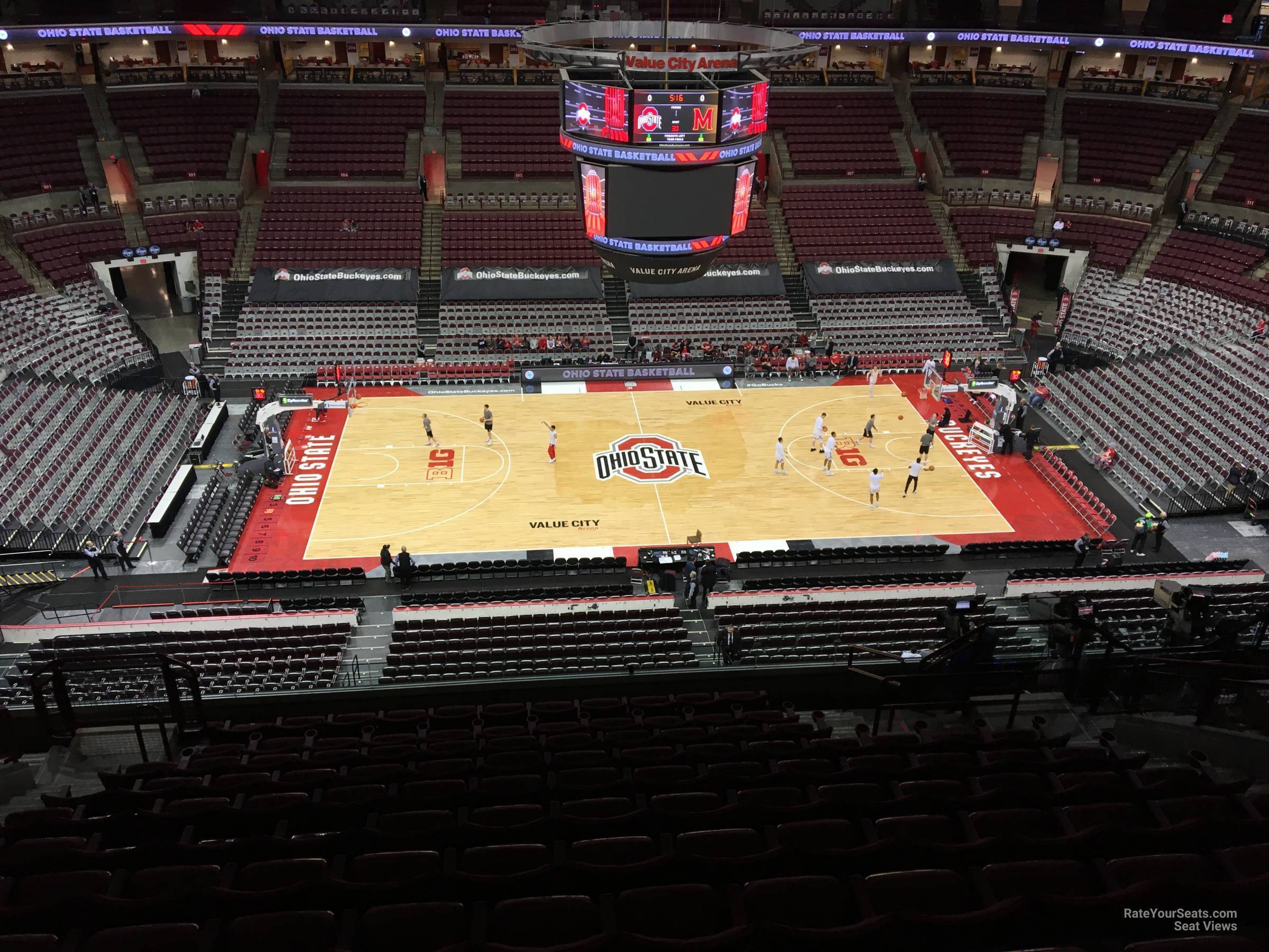 section 323, row m seat view  for basketball - schottenstein center