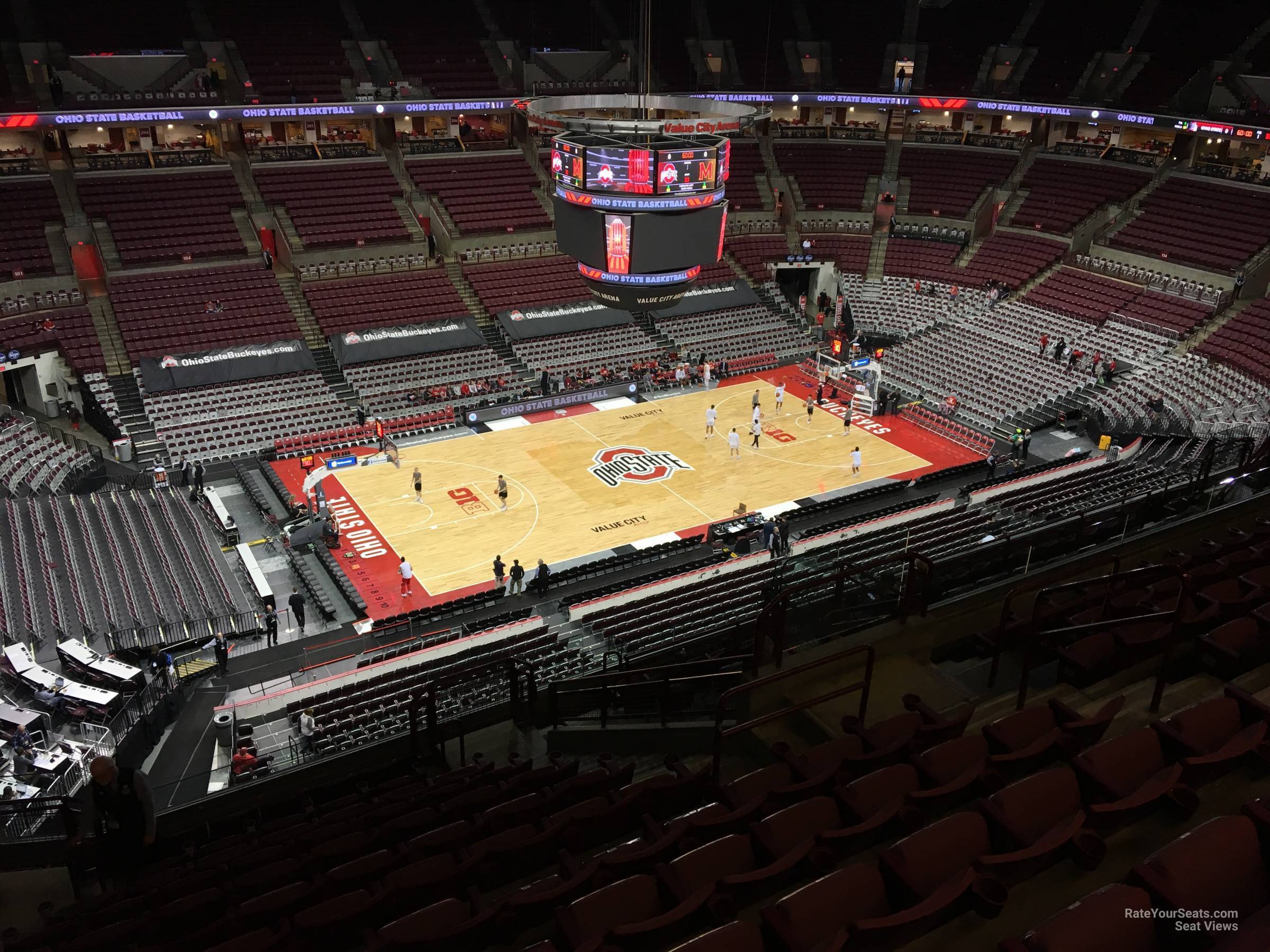 section 325, row m seat view  for basketball - schottenstein center