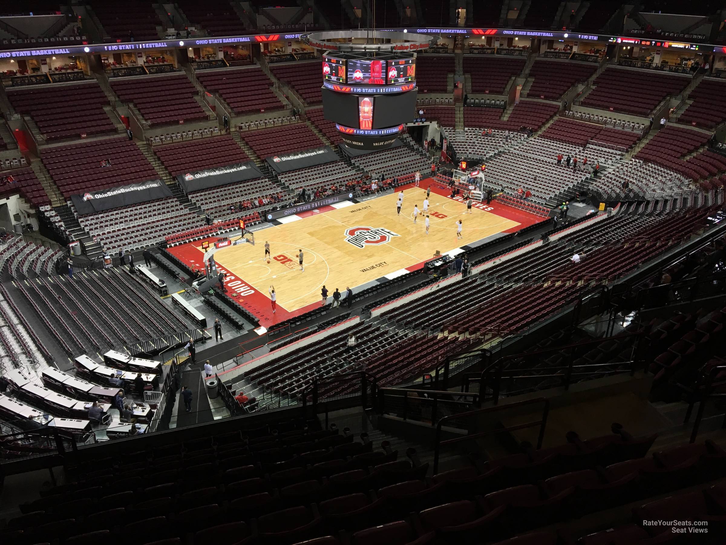 section 326, row m seat view  for basketball - schottenstein center