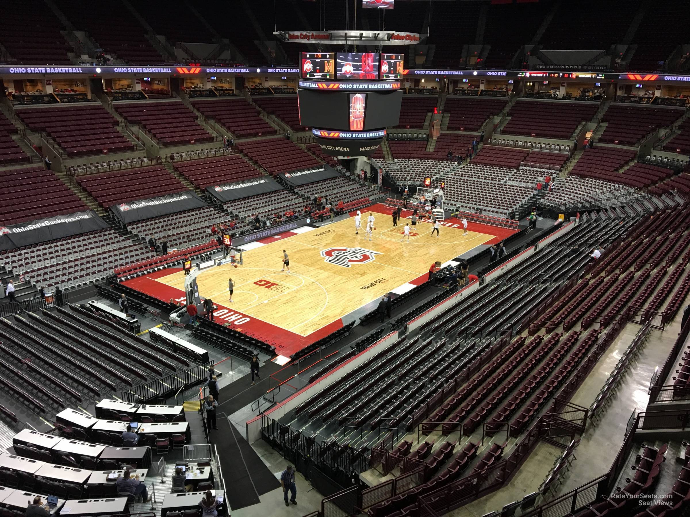 section 327, row a seat view  for basketball - schottenstein center