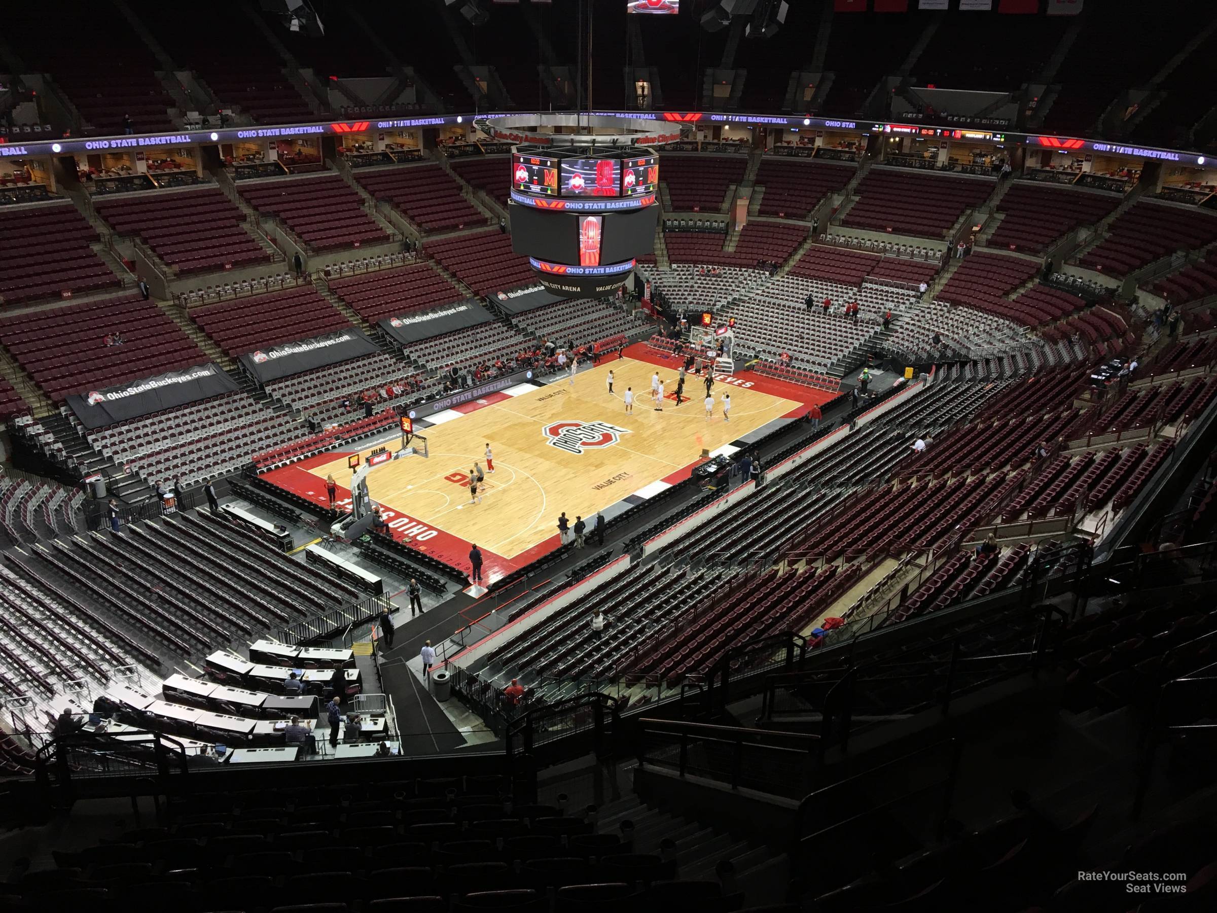 section 327, row m seat view  for basketball - schottenstein center