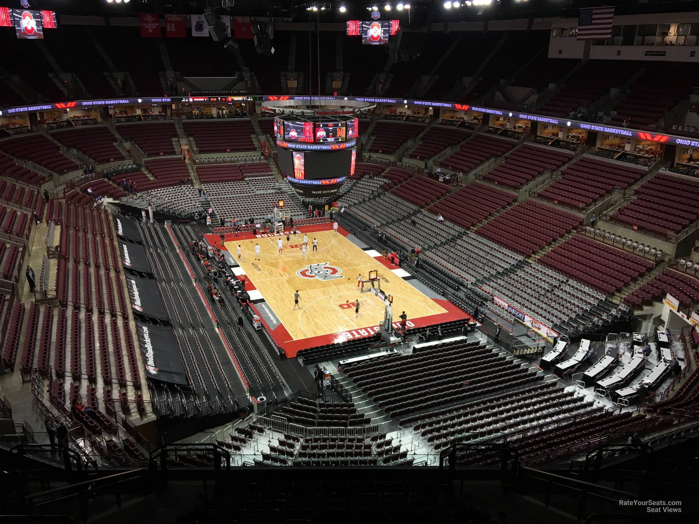 section 333, row m seat view  for basketball - schottenstein center