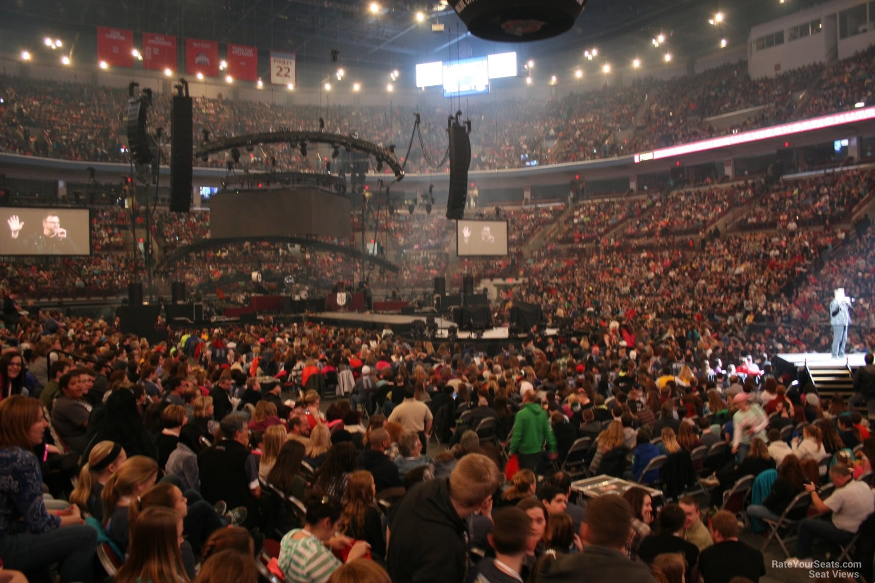 section 104, row h seat view  for concert - schottenstein center
