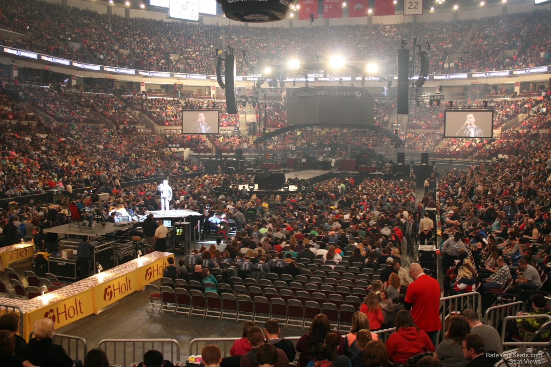 head-on concert view at Schottenstein Center