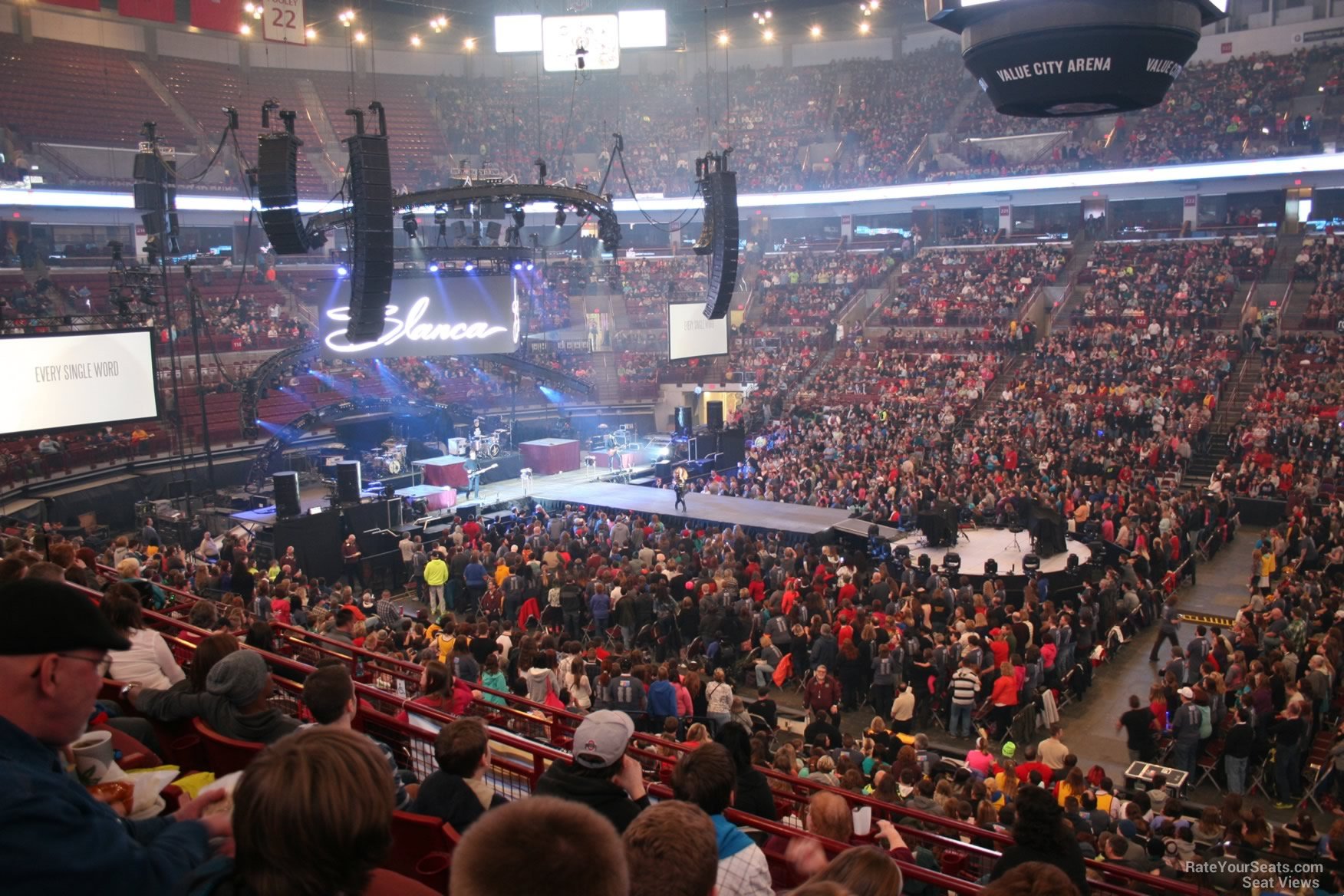 section 205, row d seat view  for concert - schottenstein center