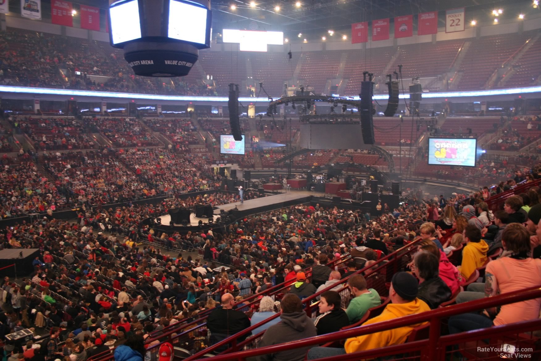 section 225, row d seat view  for concert - schottenstein center