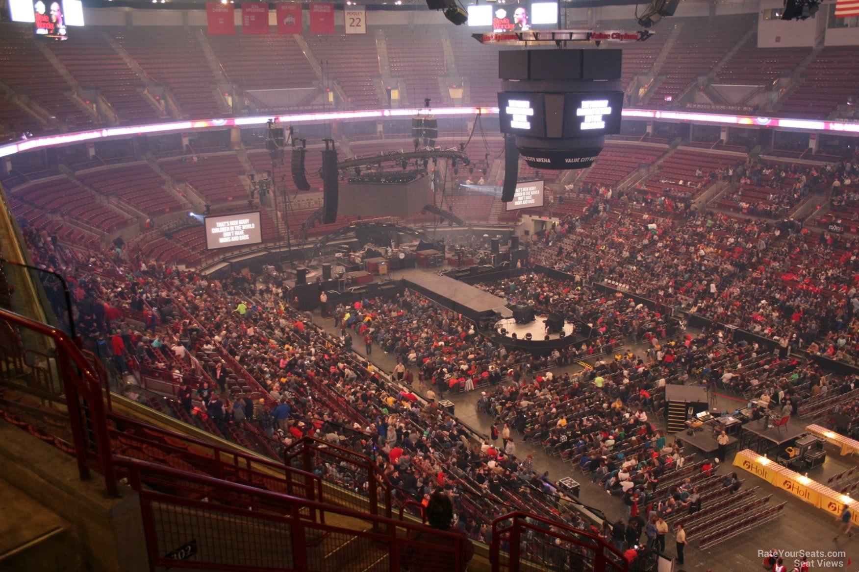 section 301, row j seat view  for concert - schottenstein center