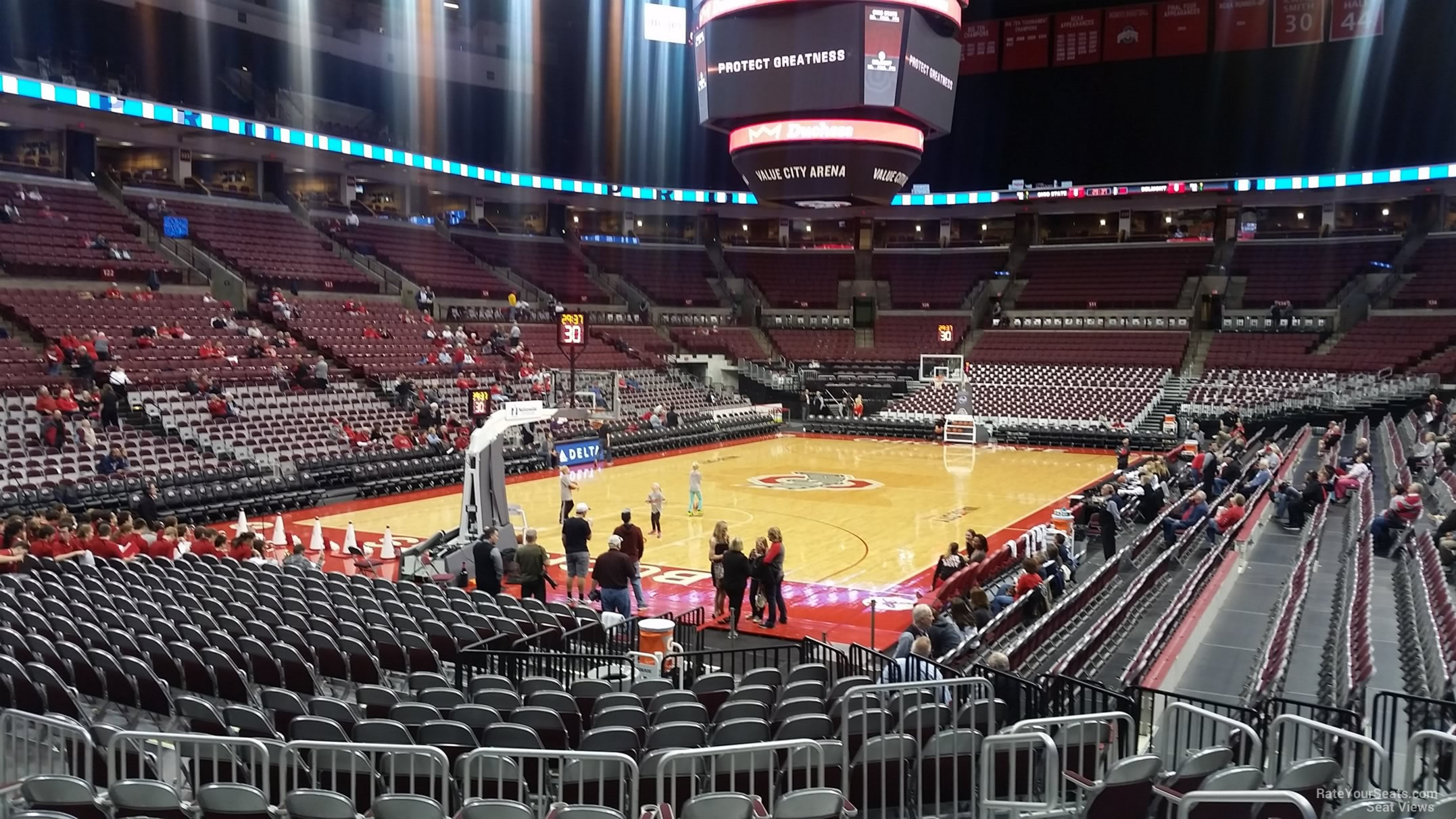section 111, row p seat view  for basketball - schottenstein center