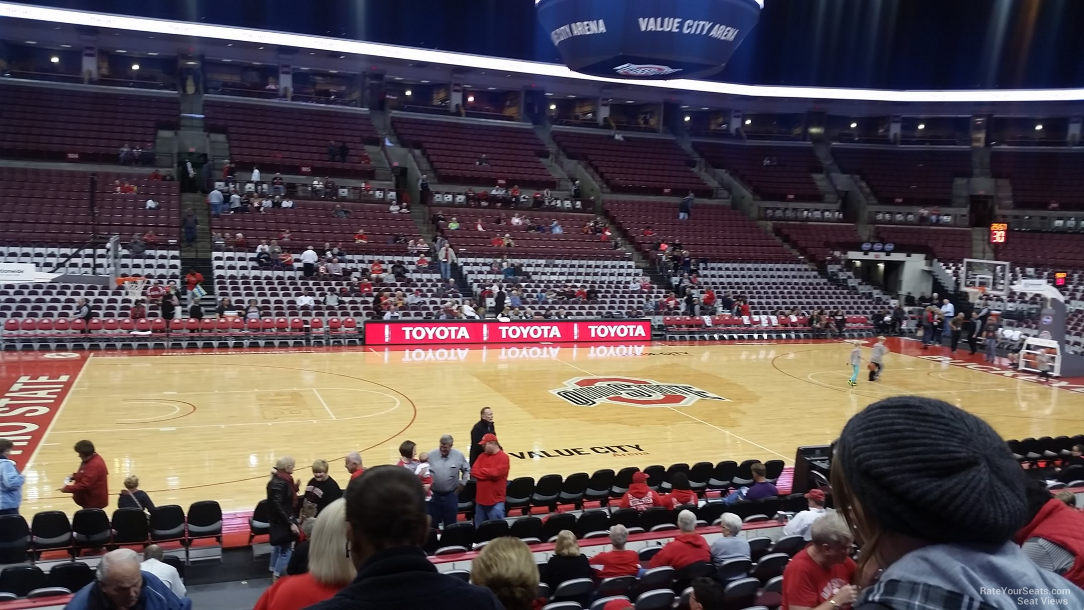 section 124, row p seat view  for basketball - schottenstein center