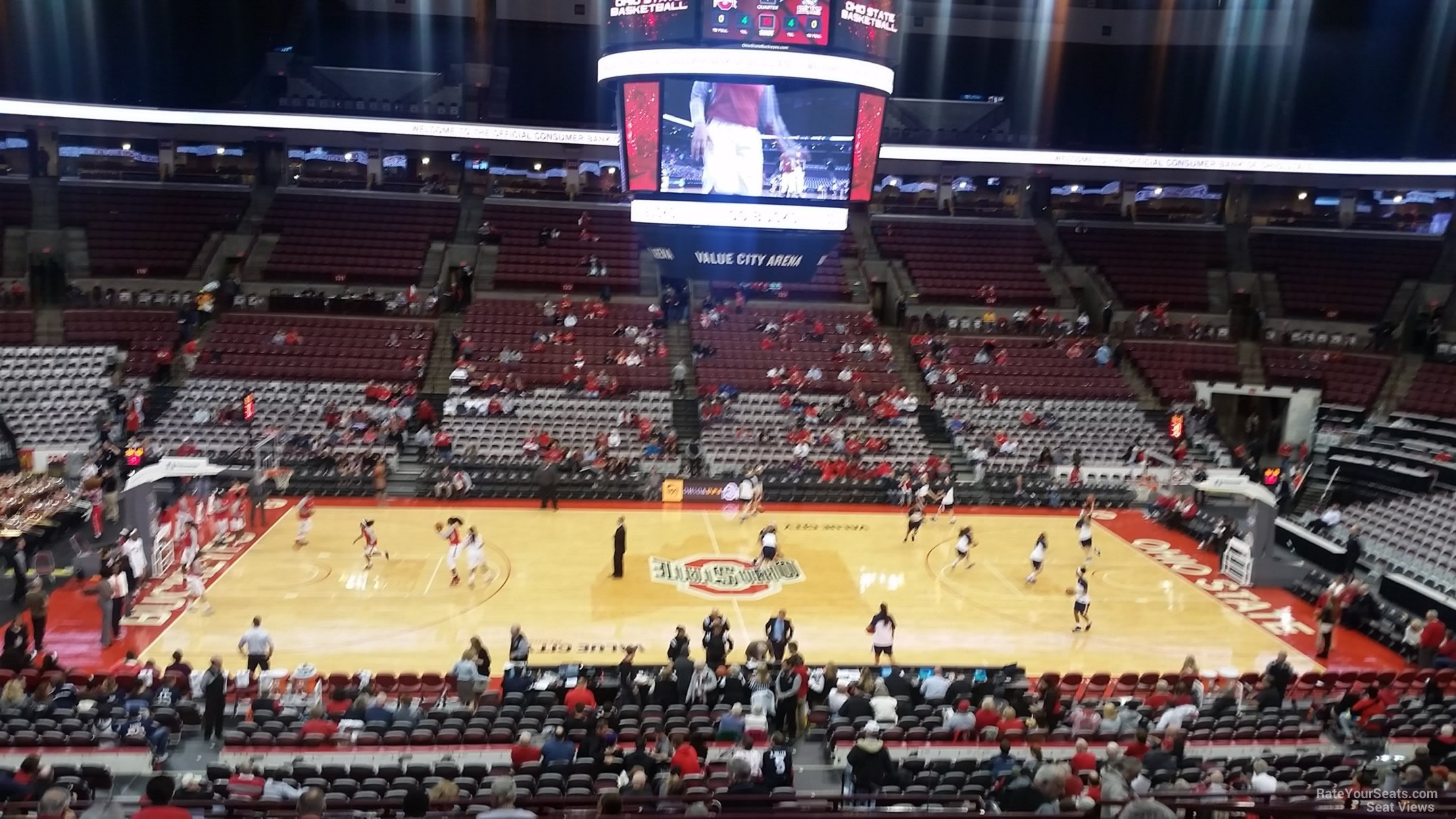 section 206, row h seat view  for basketball - schottenstein center