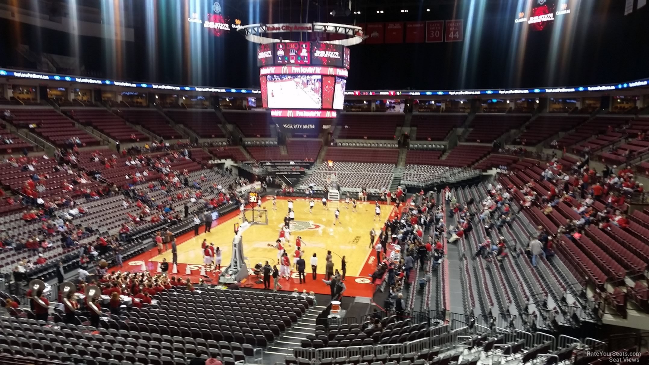section 213, row h seat view  for basketball - schottenstein center