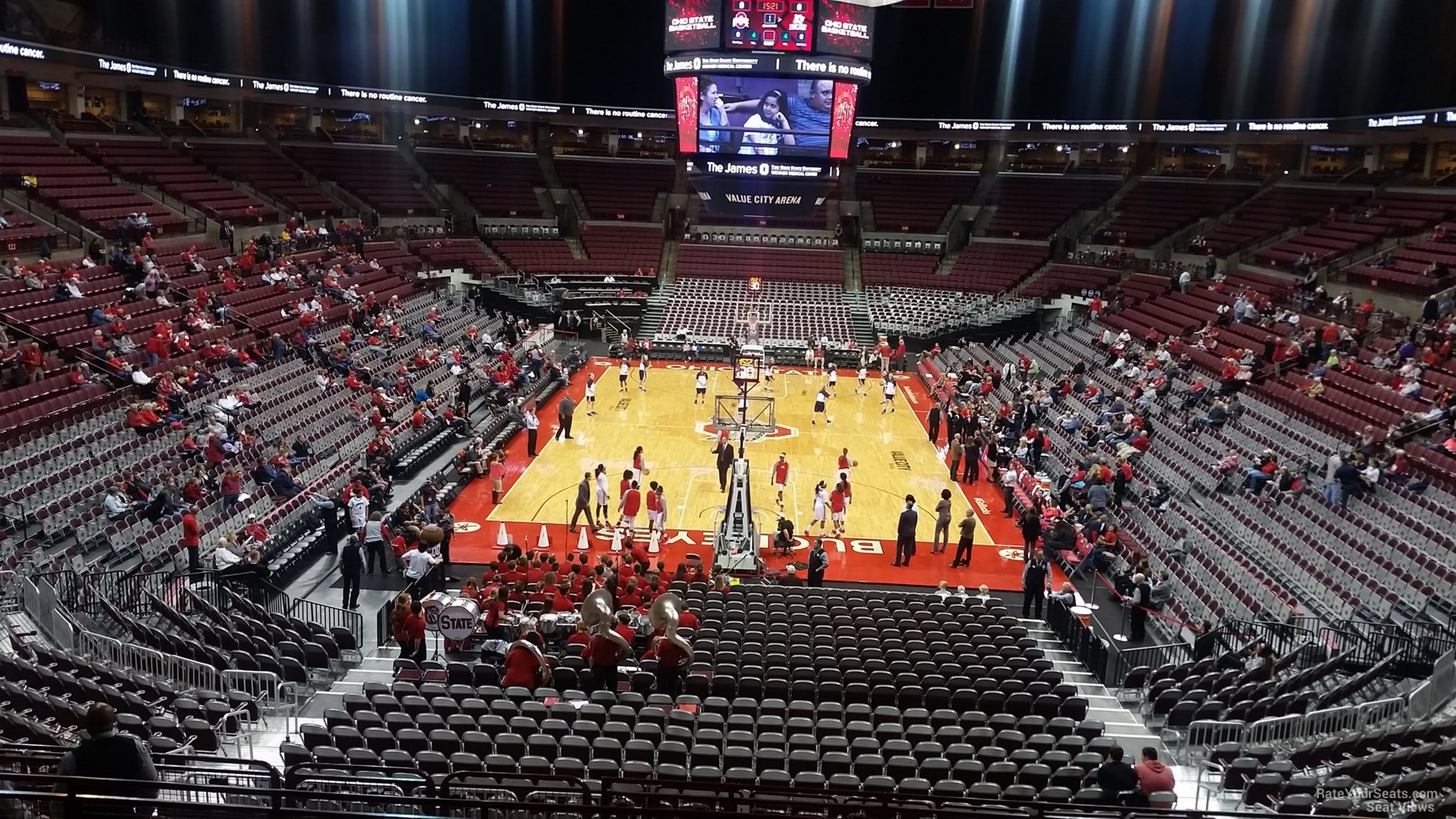 section 214, row h seat view  for basketball - schottenstein center