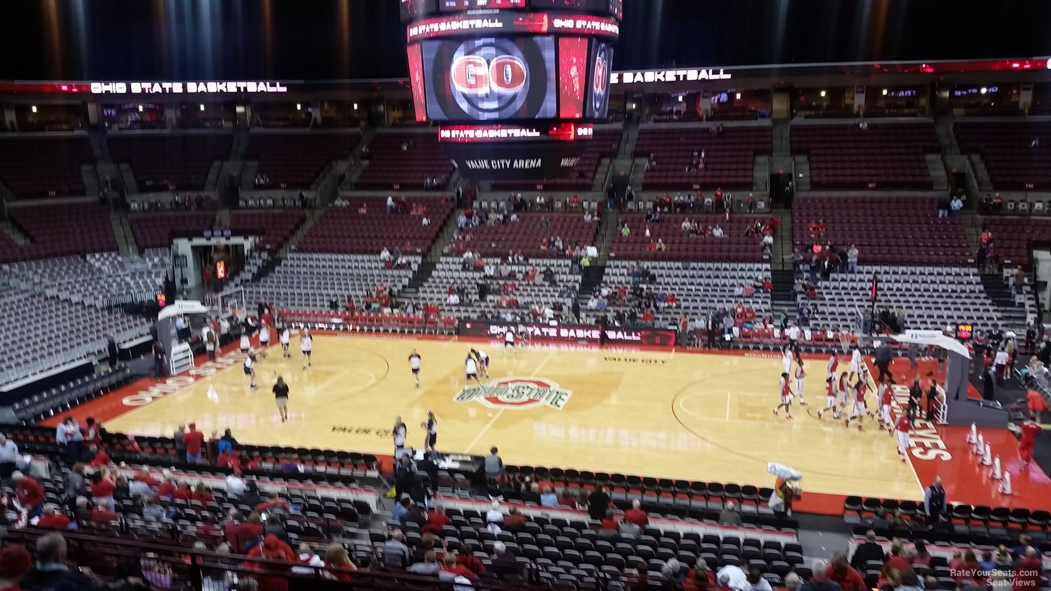 section 222, row h seat view  for basketball - schottenstein center