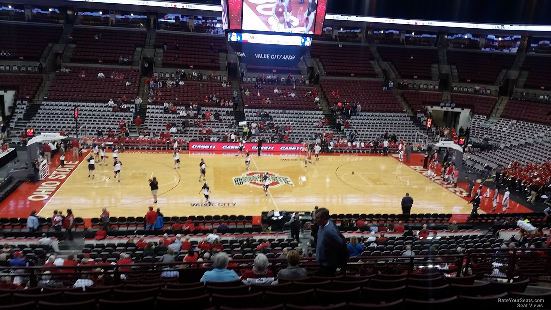 section 223, row h seat view  for basketball - schottenstein center