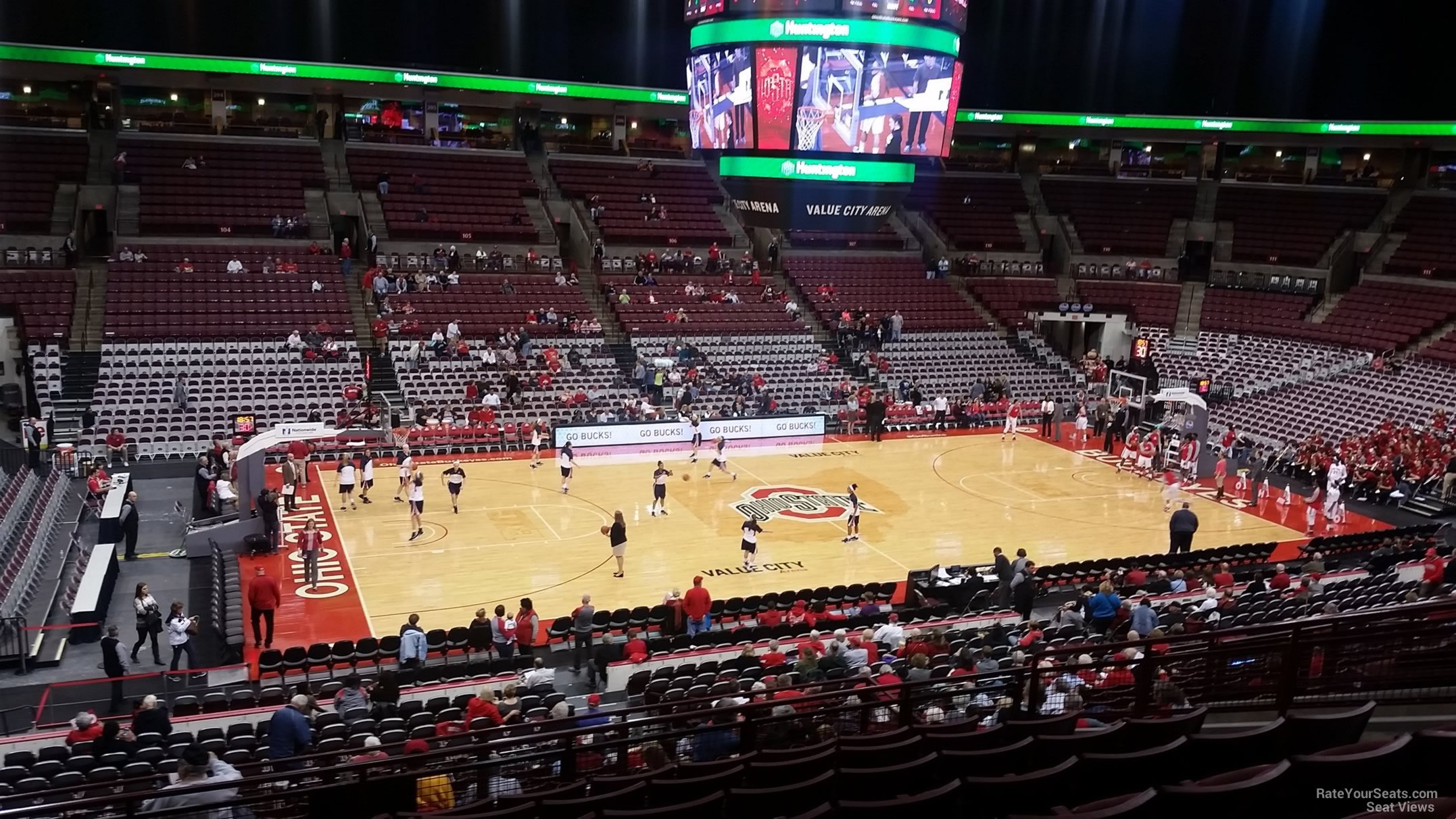 section 224, row h seat view  for basketball - schottenstein center