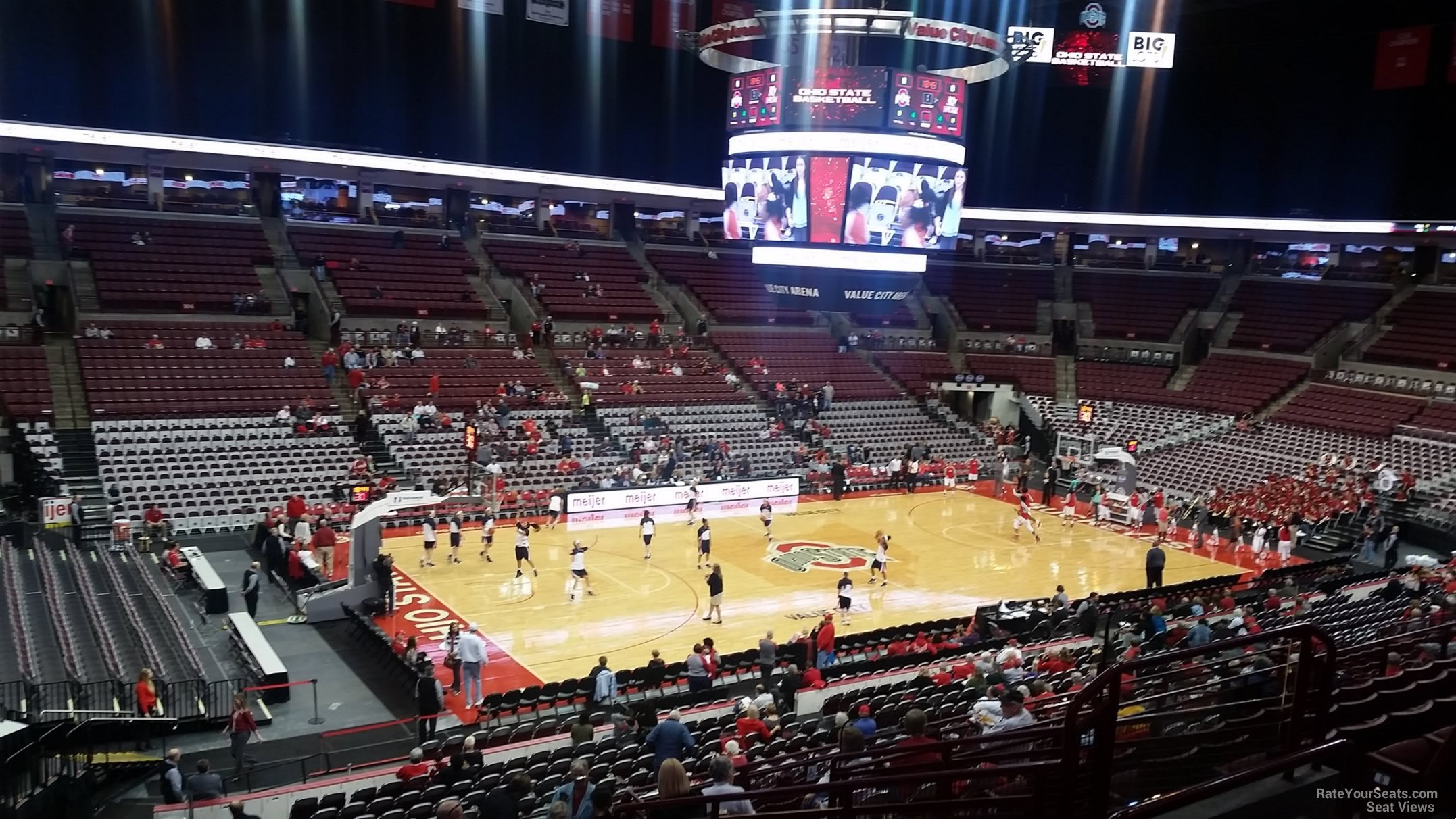 section 225, row h seat view  for basketball - schottenstein center