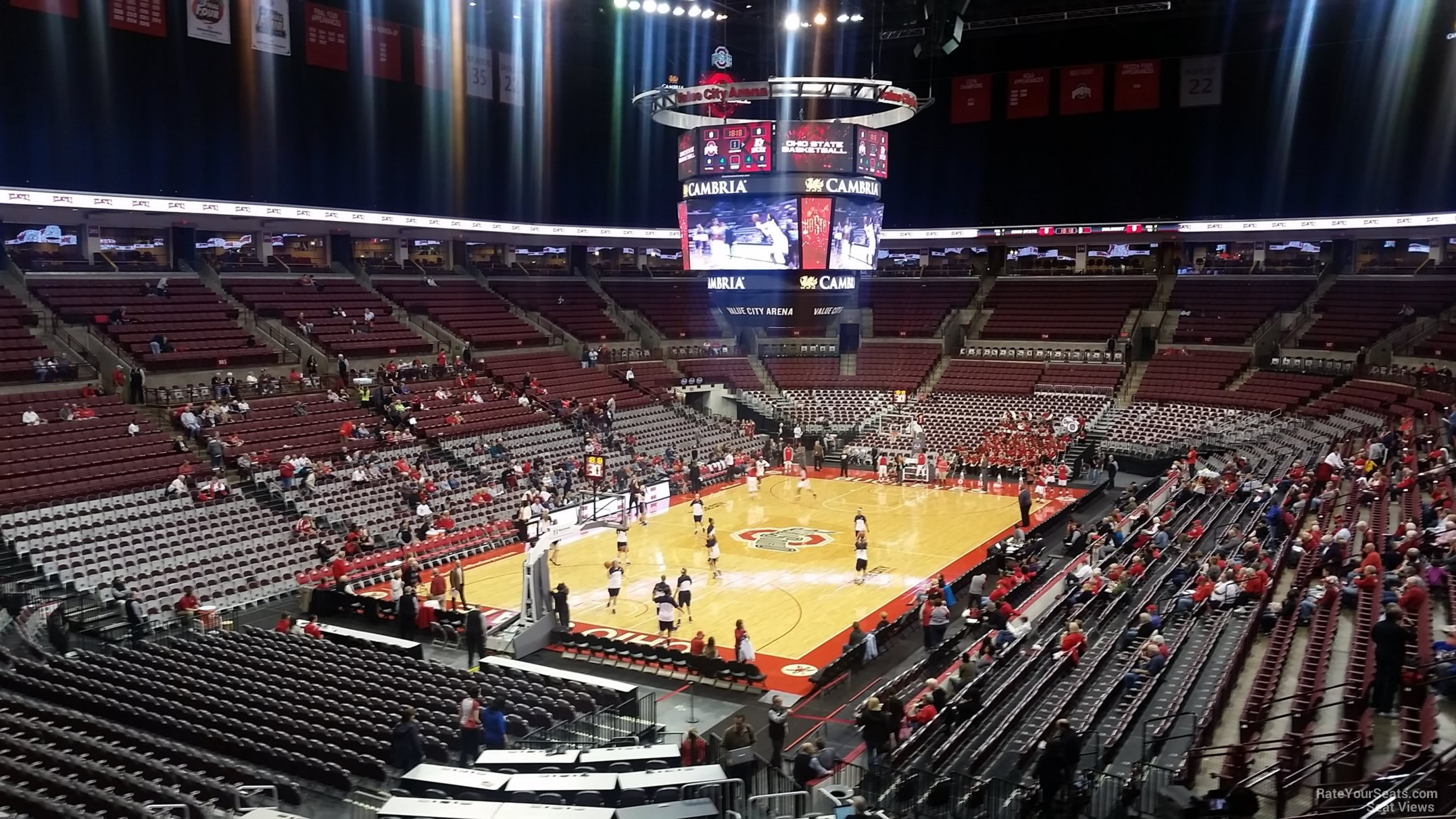 section 228, row h seat view  for basketball - schottenstein center