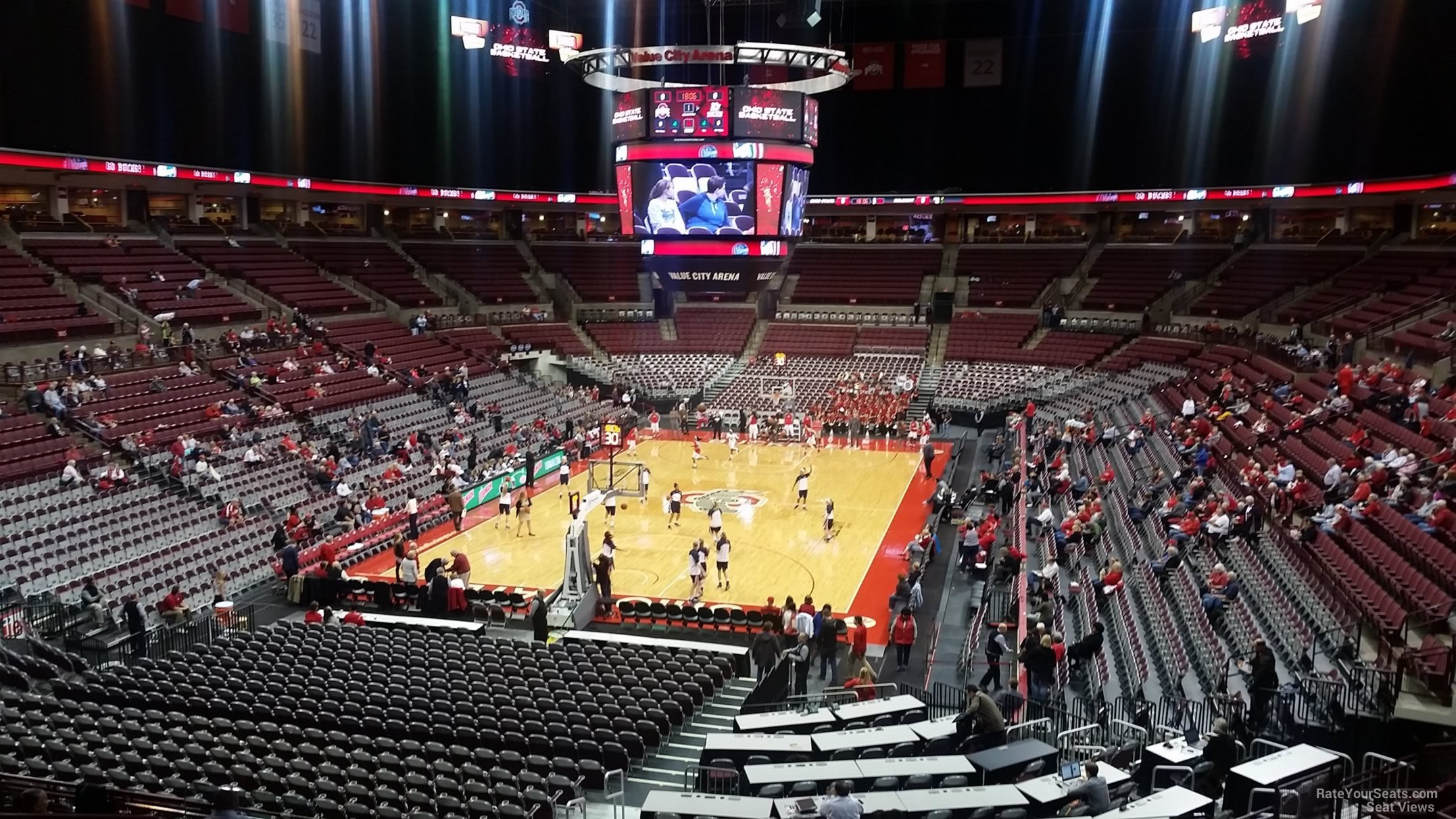 section 230, row h seat view  for basketball - schottenstein center