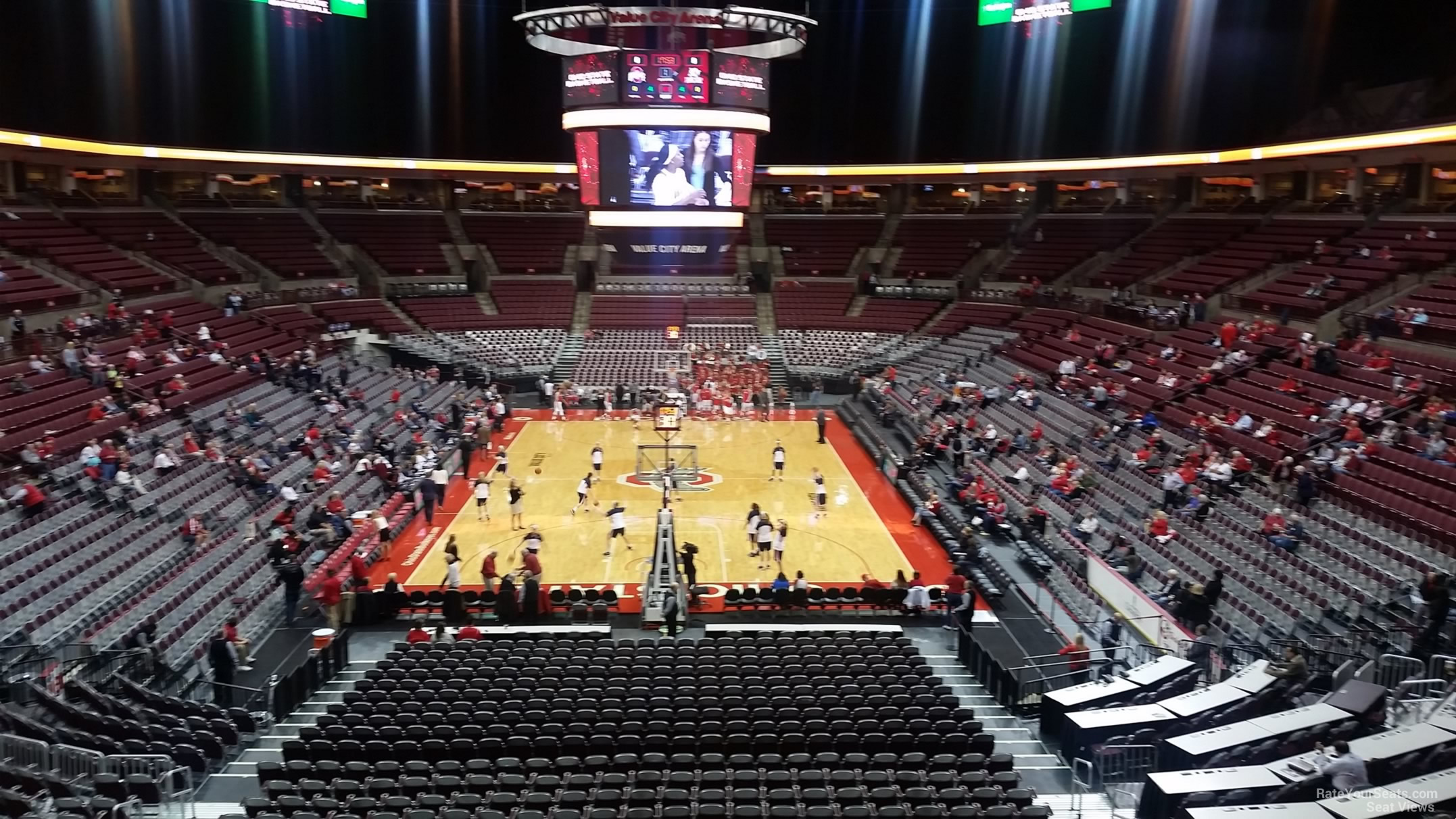 section 231, row h seat view  for basketball - schottenstein center