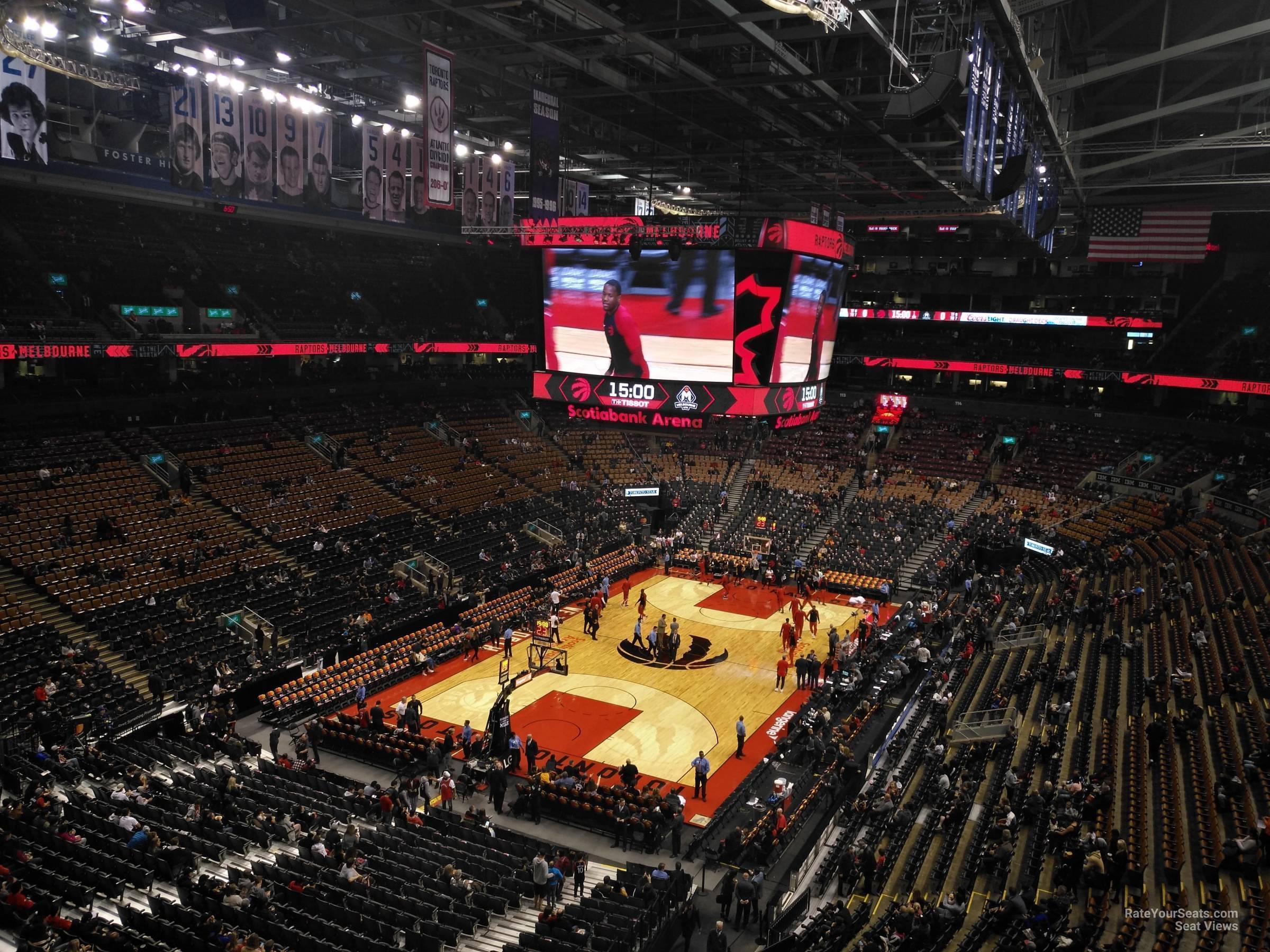 section 301, row 7 seat view  for basketball - scotiabank arena