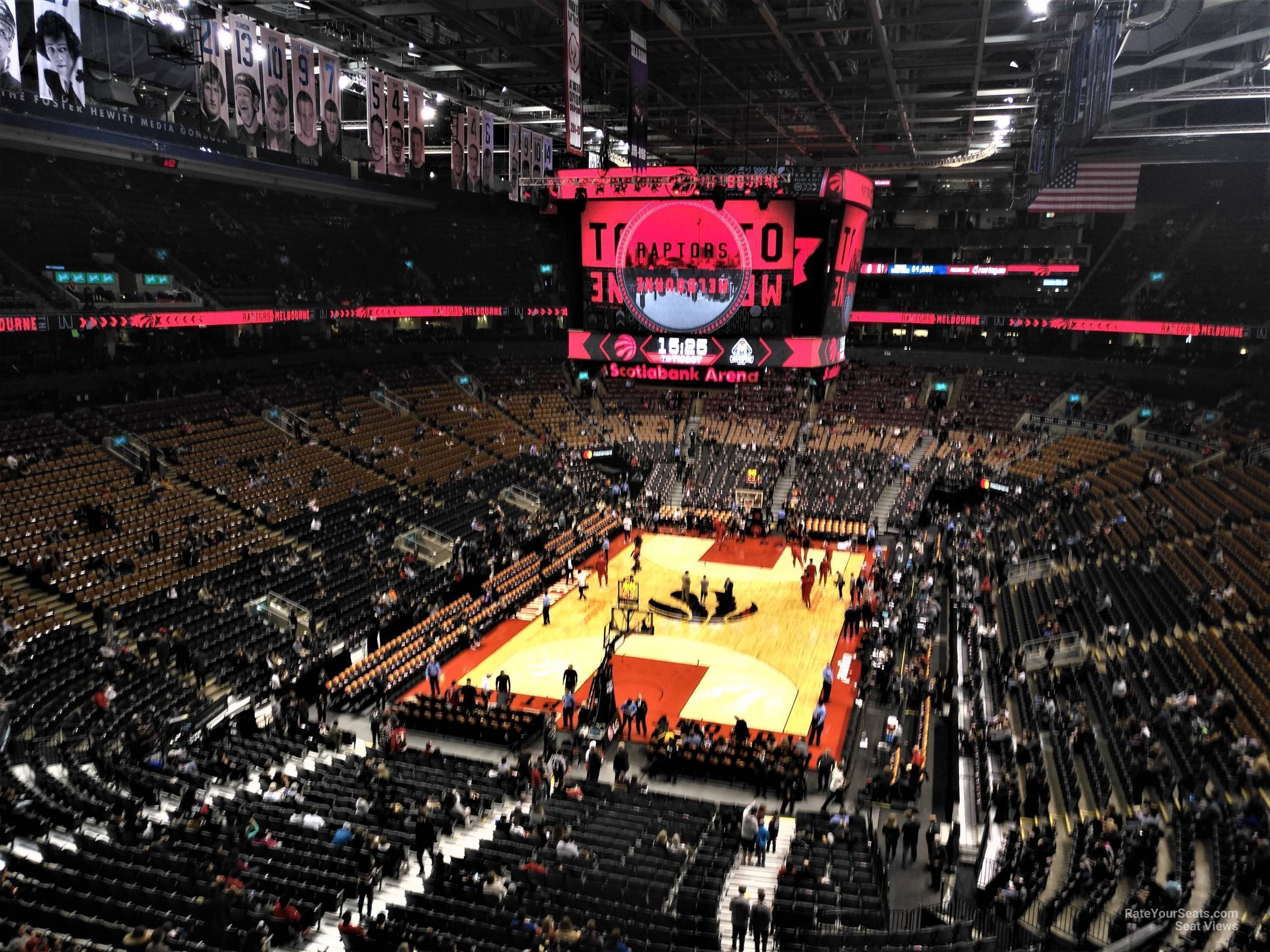 section 302, row 3 seat view  for basketball - scotiabank arena