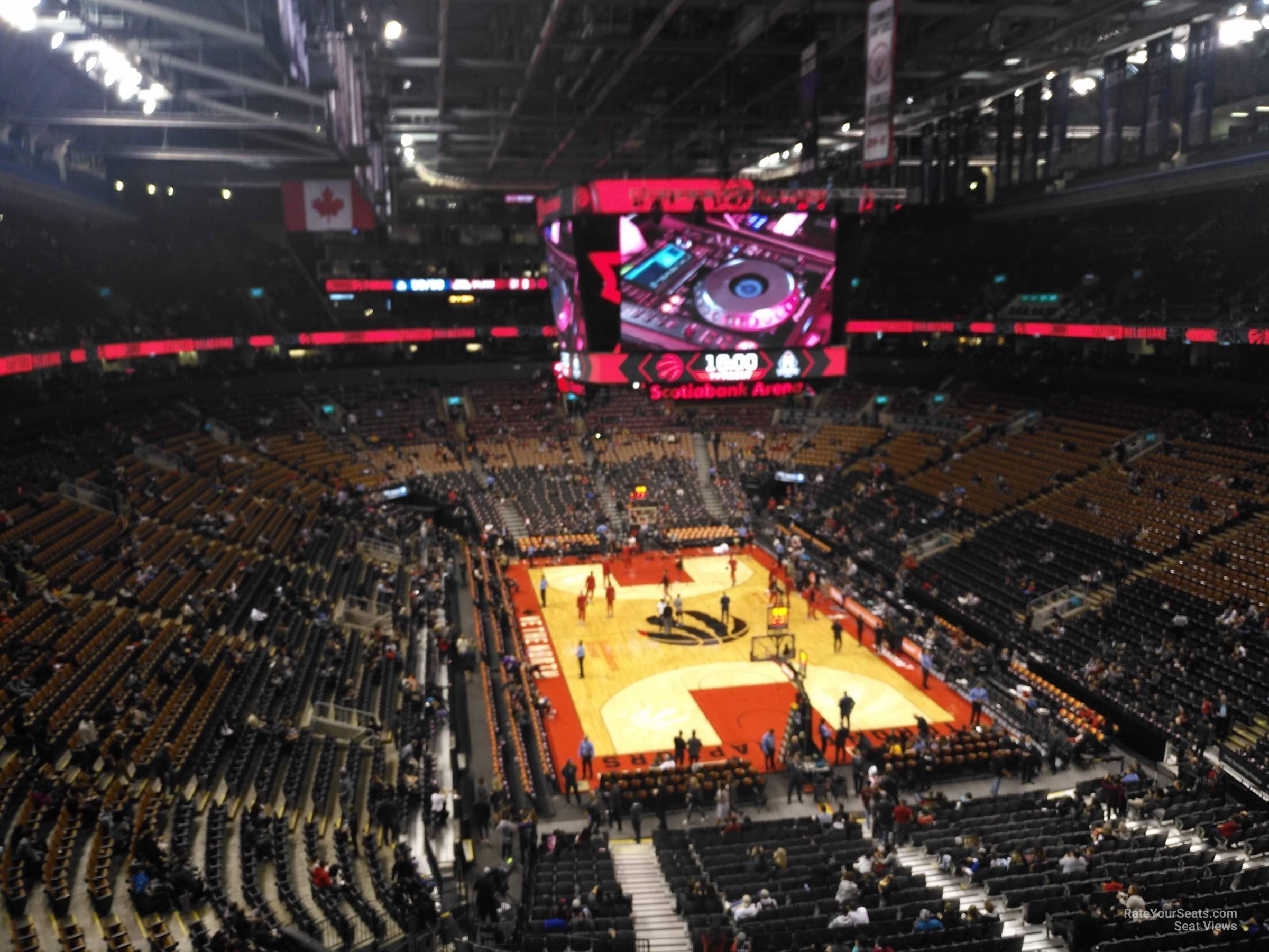 section 304, row 3 seat view  for basketball - scotiabank arena