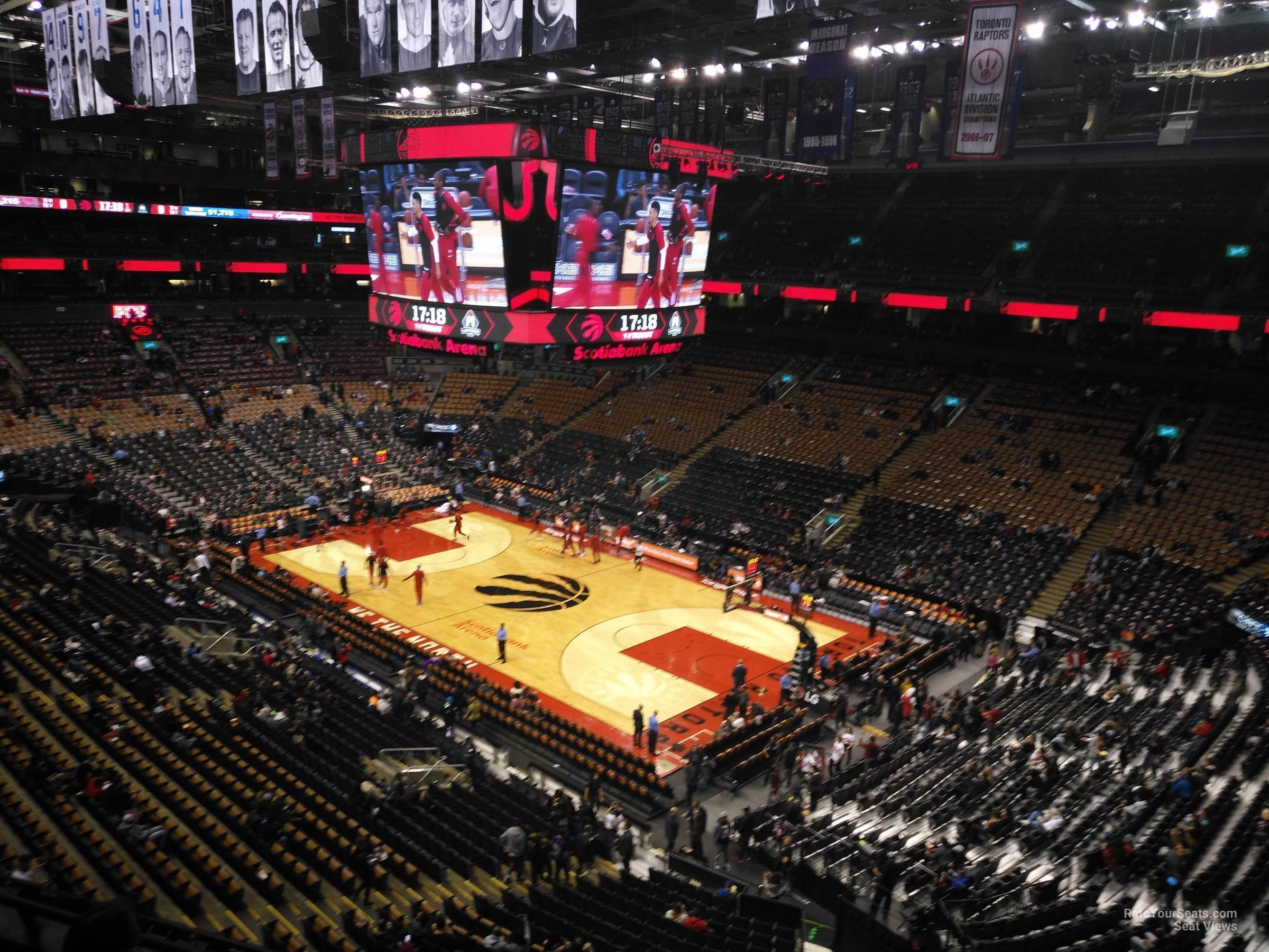 section 305, row 7 seat view  for basketball - scotiabank arena
