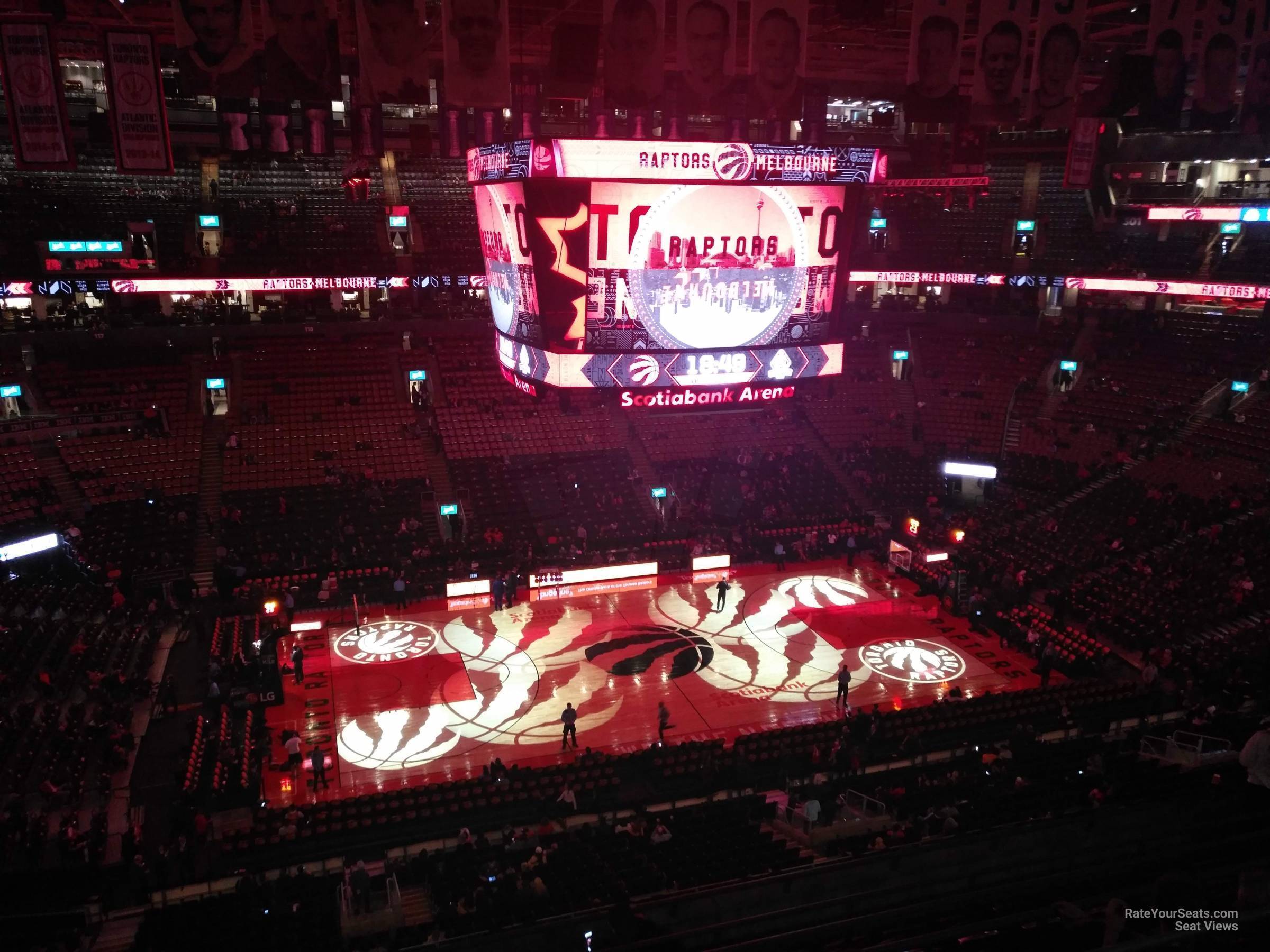 section 310, row 7 seat view  for basketball - scotiabank arena