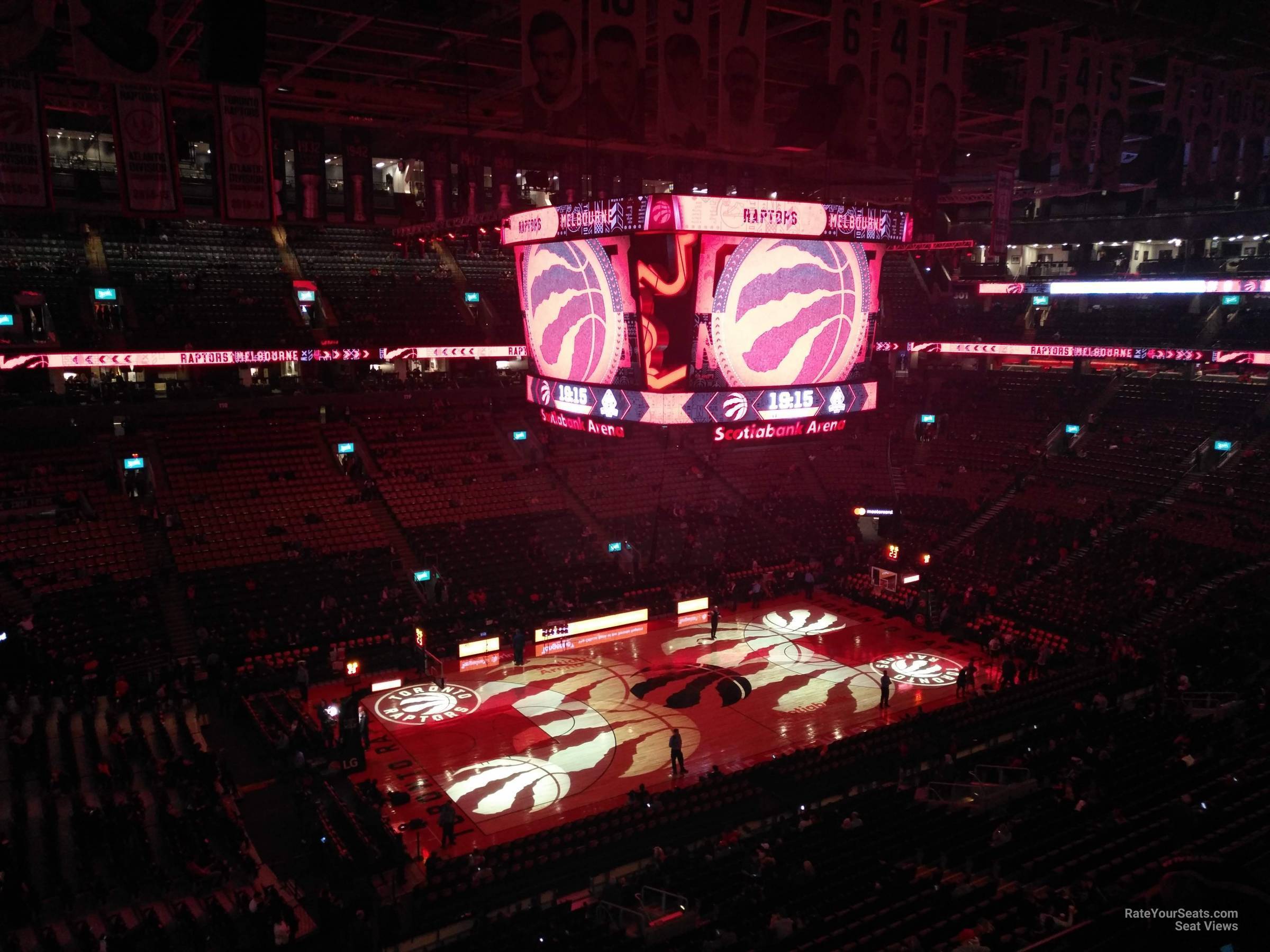 section 311, row 7 seat view  for basketball - scotiabank arena