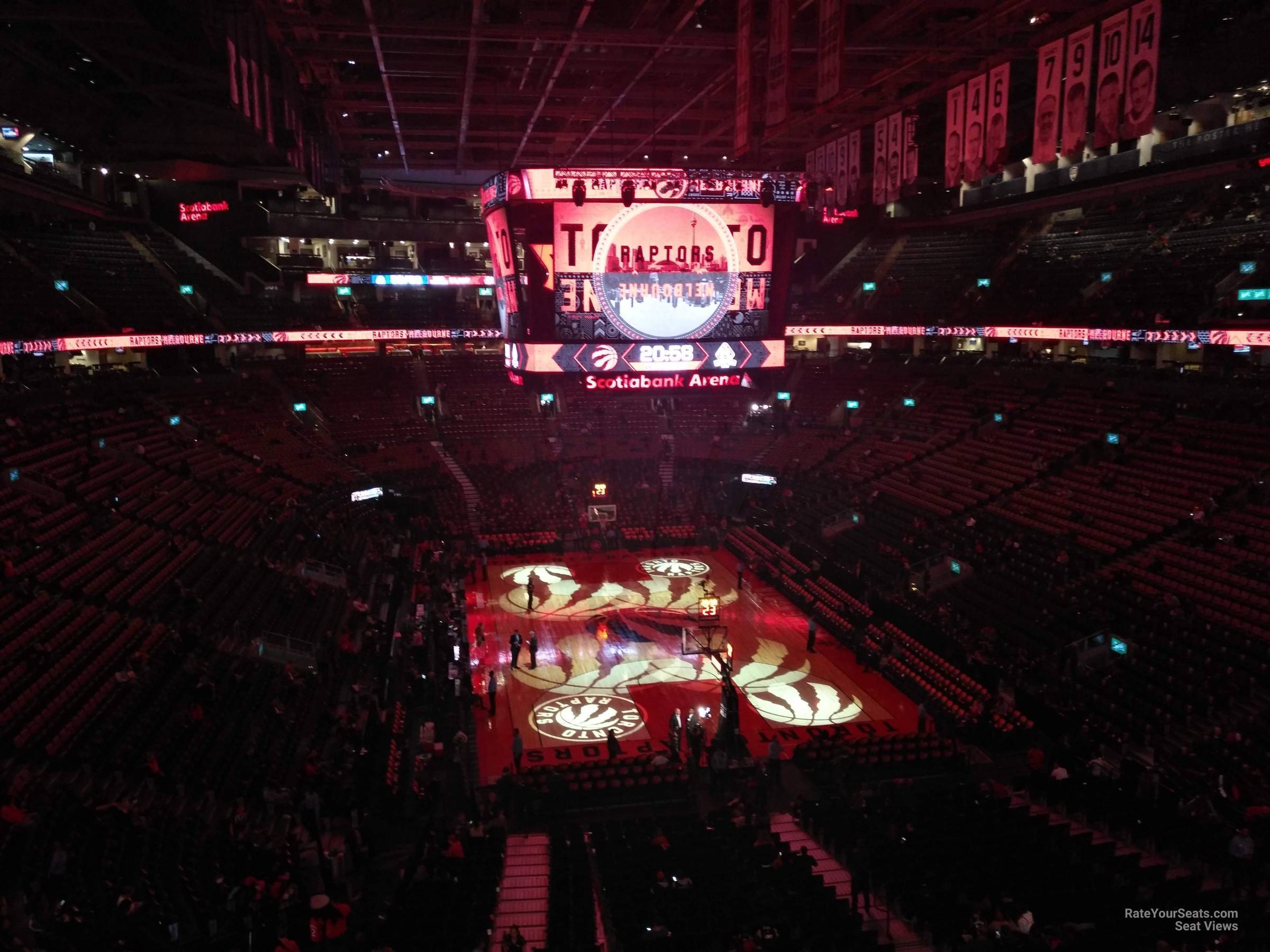 section 316, row 3 seat view  for basketball - scotiabank arena