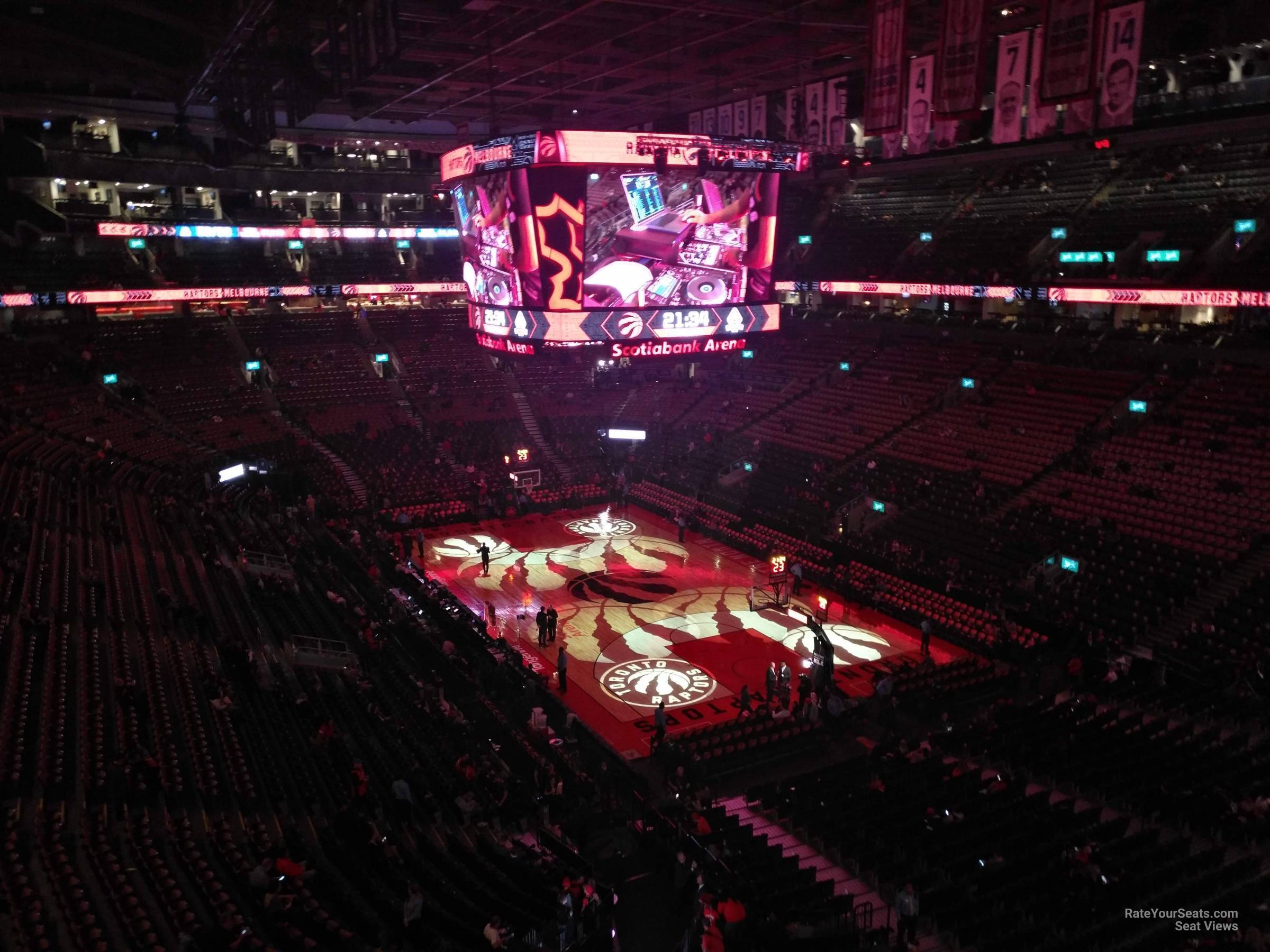 section 318, row 7 seat view  for basketball - scotiabank arena