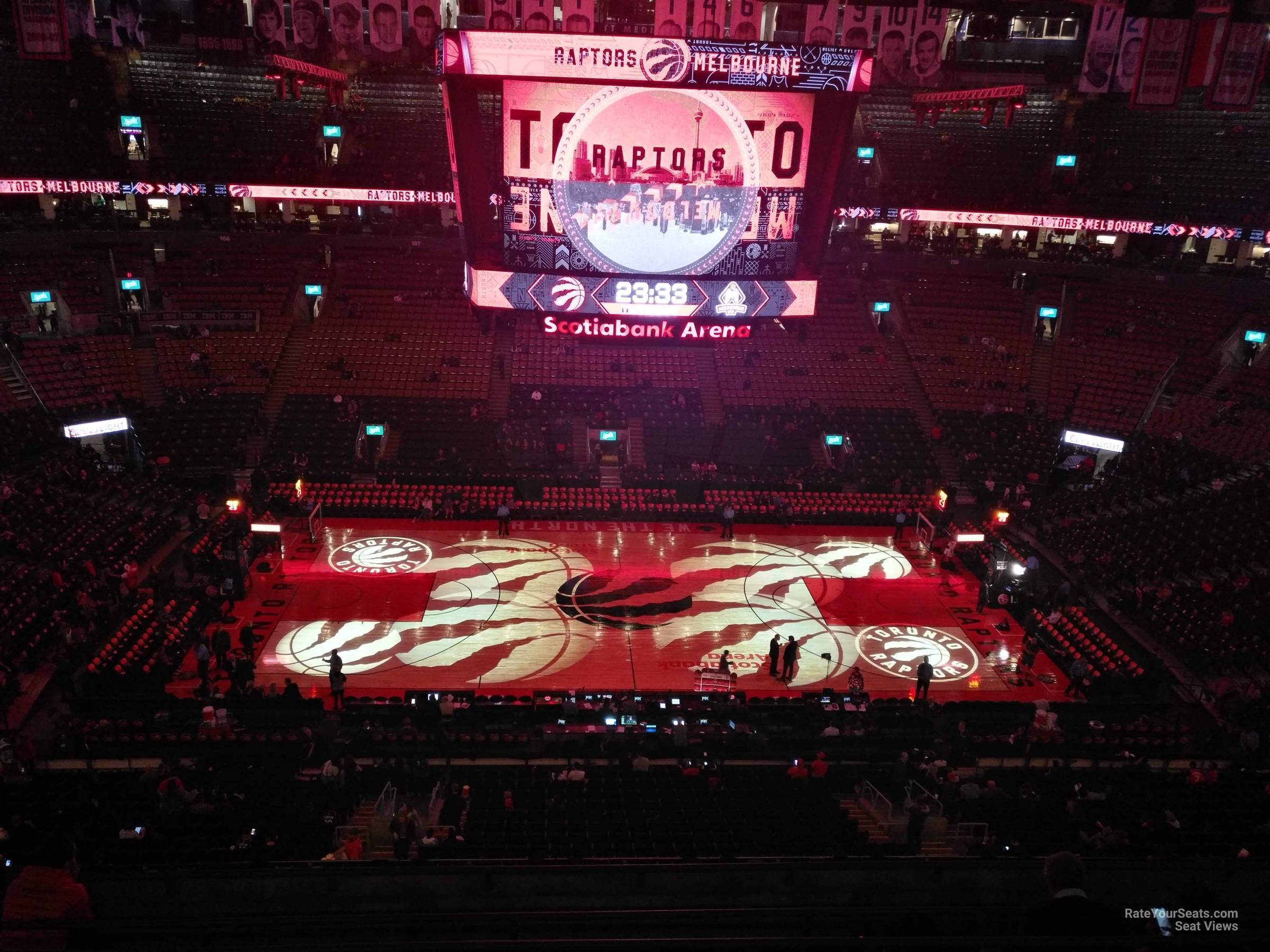 section 321, row 7 seat view  for basketball - scotiabank arena