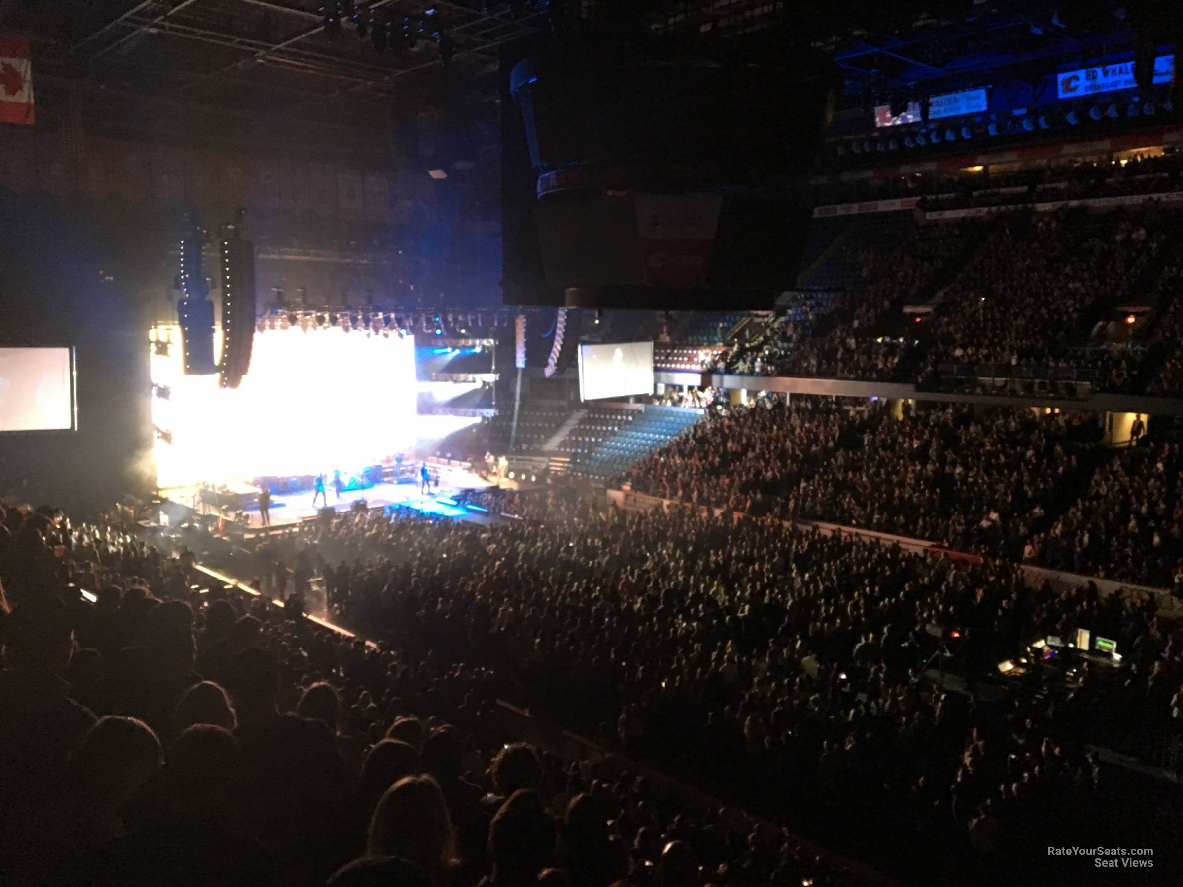 section 214, row 5 seat view  for concert - scotiabank saddledome