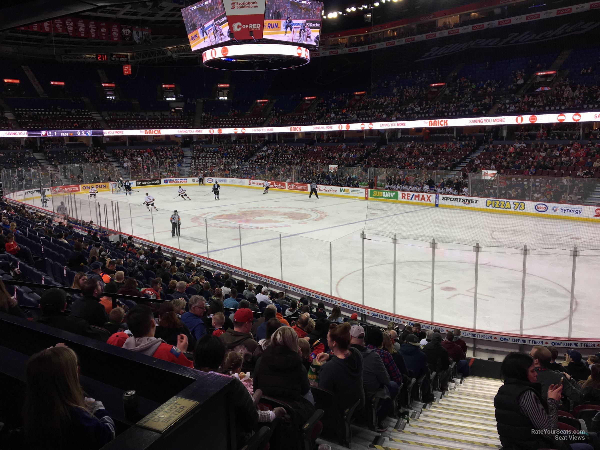 section 101, row 12 seat view  for hockey - scotiabank saddledome